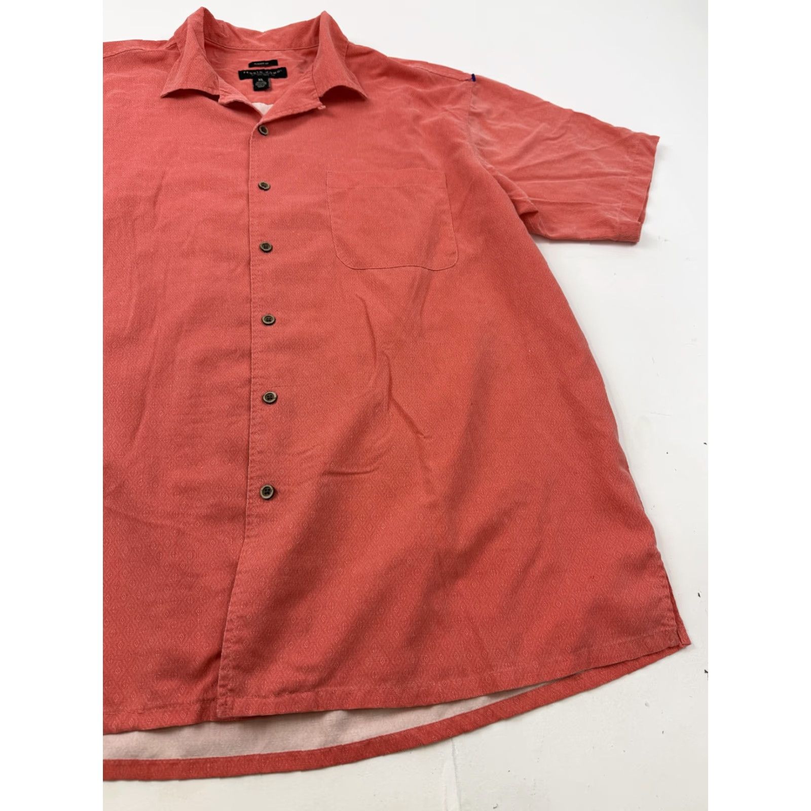Pronto Uomo Pronto Uomo Shirt Mens XL Red Geometric Silk Blend Short Sleeve Button Up Casual Size US XL / EU 56 / 4 - 3 Thumbnail