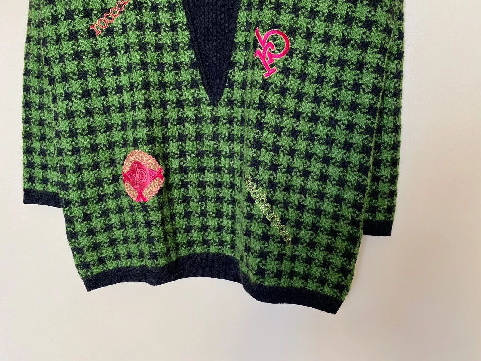 Other VINTAGE 90s ROCCO BAROCCO WOOL SWEATER WOMENS EMBROIDERED Size L / US 10 / IT 46 - 3 Thumbnail