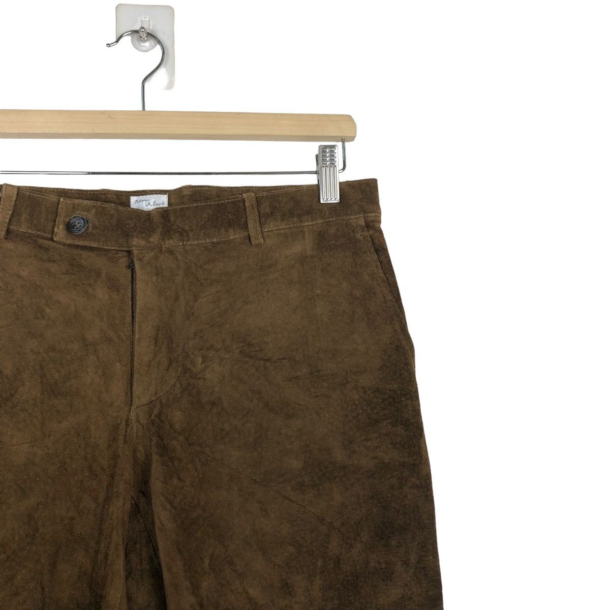 ADAM ET ROPE 🔥VTG SHORT PANTS LEATHER ADAM ET ROPE ISSEY MIYAKE Size US 32 / EU 48 - 5 Thumbnail