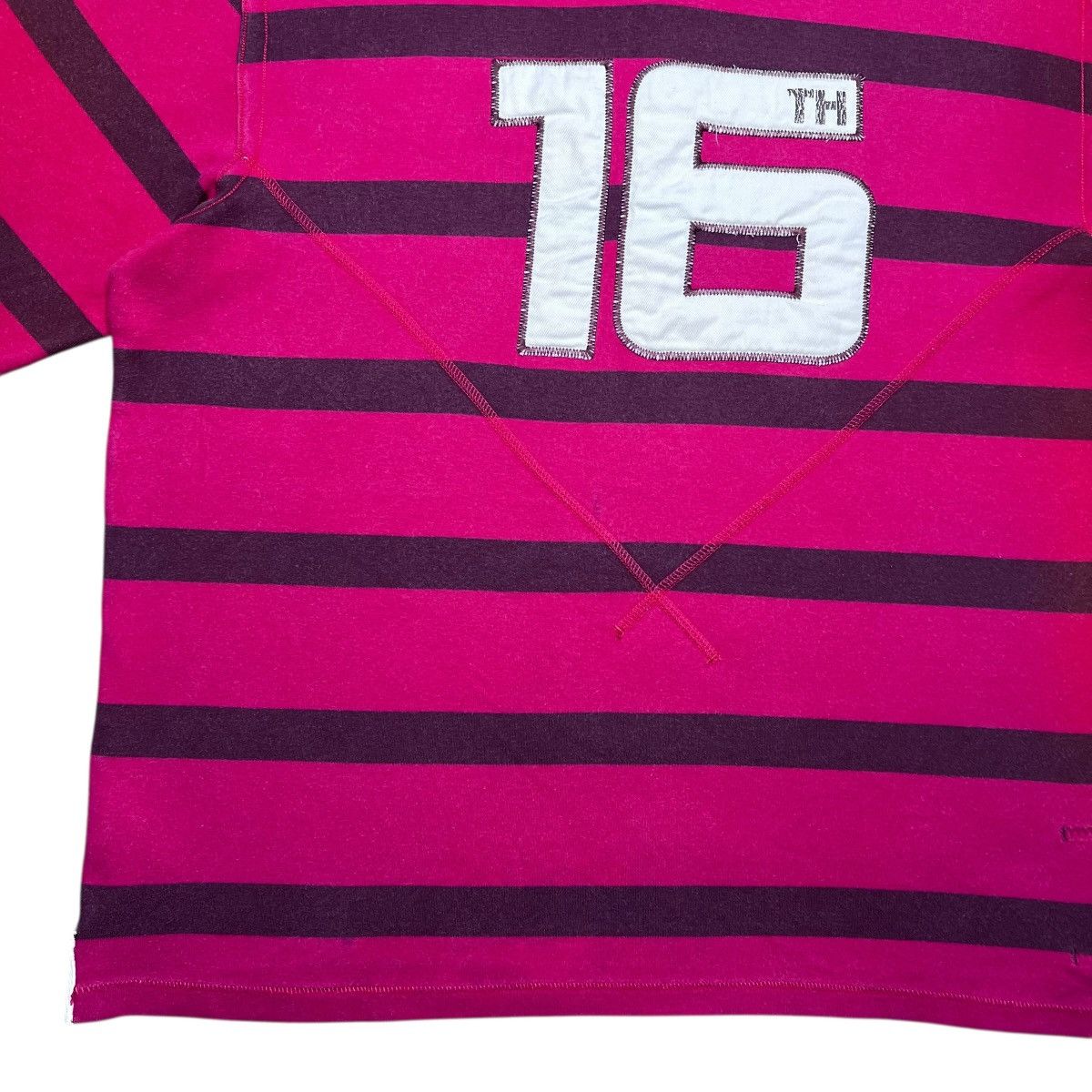 Adidas Vtg 2010 Adidas Striped Number 16 Rugby Long Sleeve Shirt Size US L / EU 52-54 / 3 - 11 Thumbnail