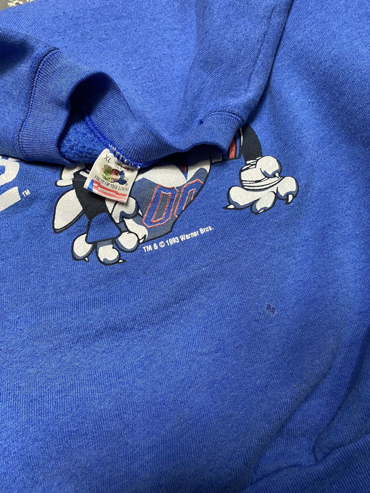 NFL × Vintage × Warner Bros Vintage New York Giants Tasmanian Devil NFL Crewneck Hoodie Size US XL / EU 56 / 4 - 10 Thumbnail