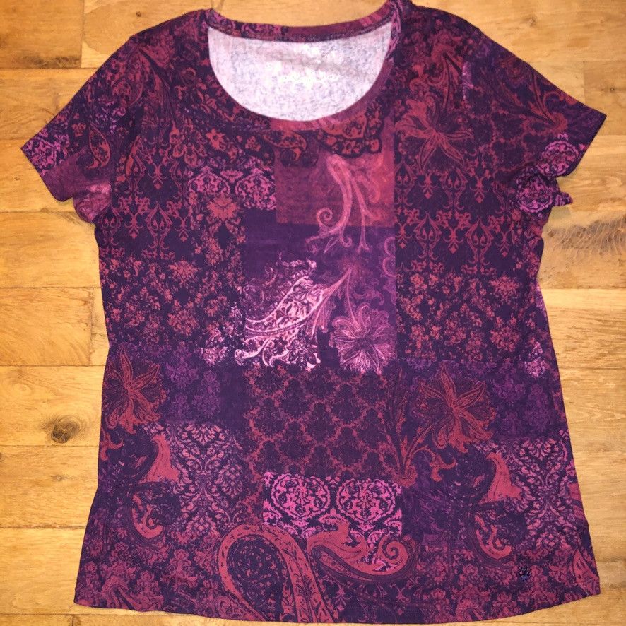 Gloria Vanderbilt × Vintage Gloria Vanderbilt Women's T-shirt Summer Size XL Size XL / US 12-14 / IT 48-50 - 1 Thumbnail