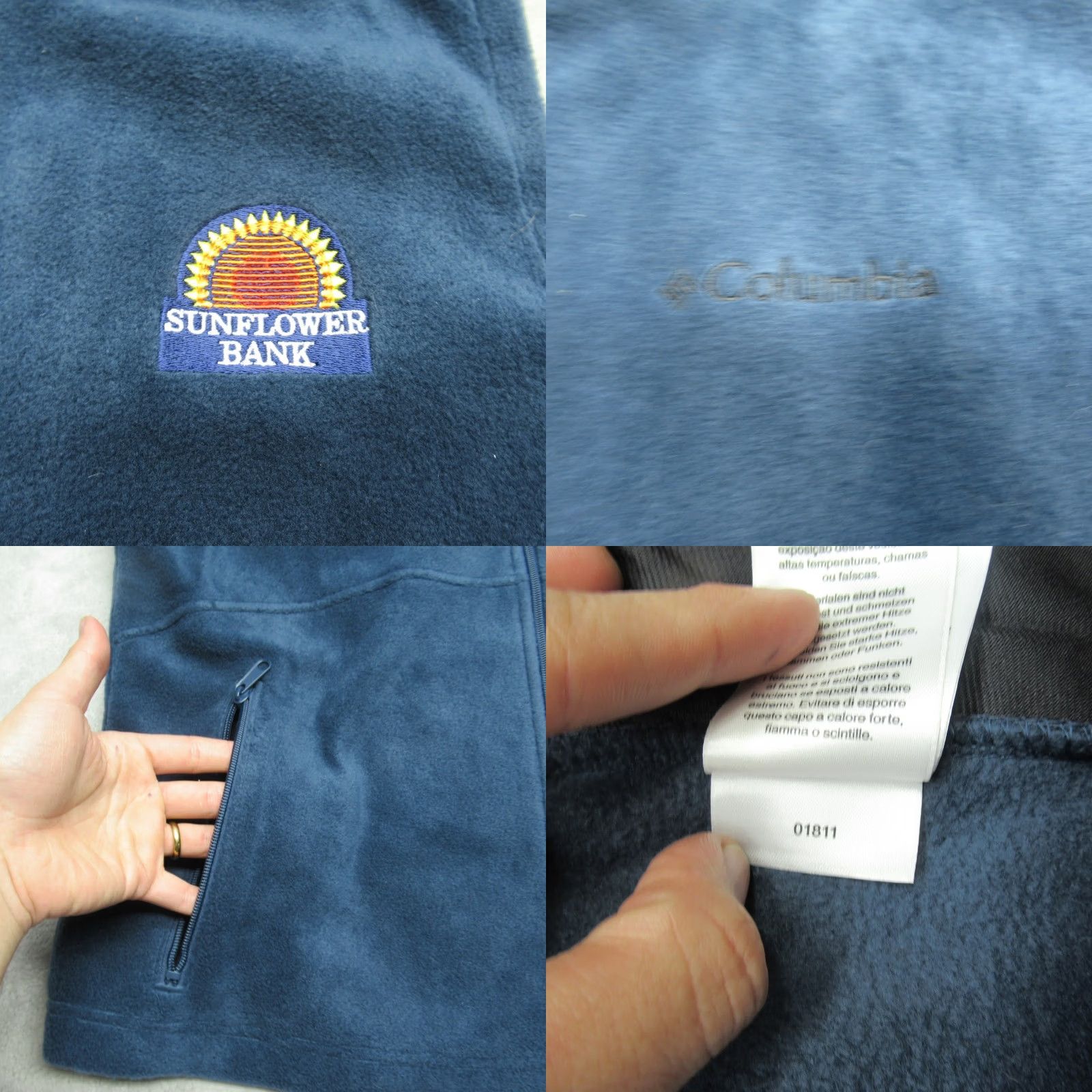 Vintage Vest Womens XL Blue Columbia Fleece Pockets Full Zip SUPER Soft Outdoor Logo NEW Size XL / US 12-14 / IT 48-50 - 8 Thumbnail