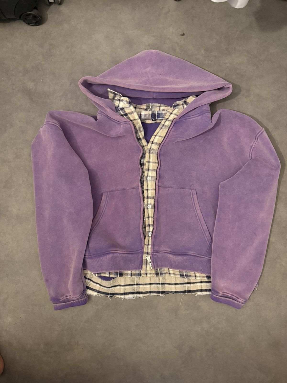 The GV Gallery GV Gallery Flannel Zip Up Hoodie Sweatshirt Size US XL / EU 56 / 4 - 1 Thumbnail