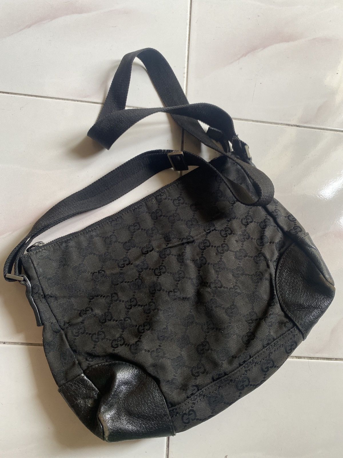 Gucci Gucci GG messenger shoulder bag vintage monogram black Size ONE SIZE - 5 Thumbnail