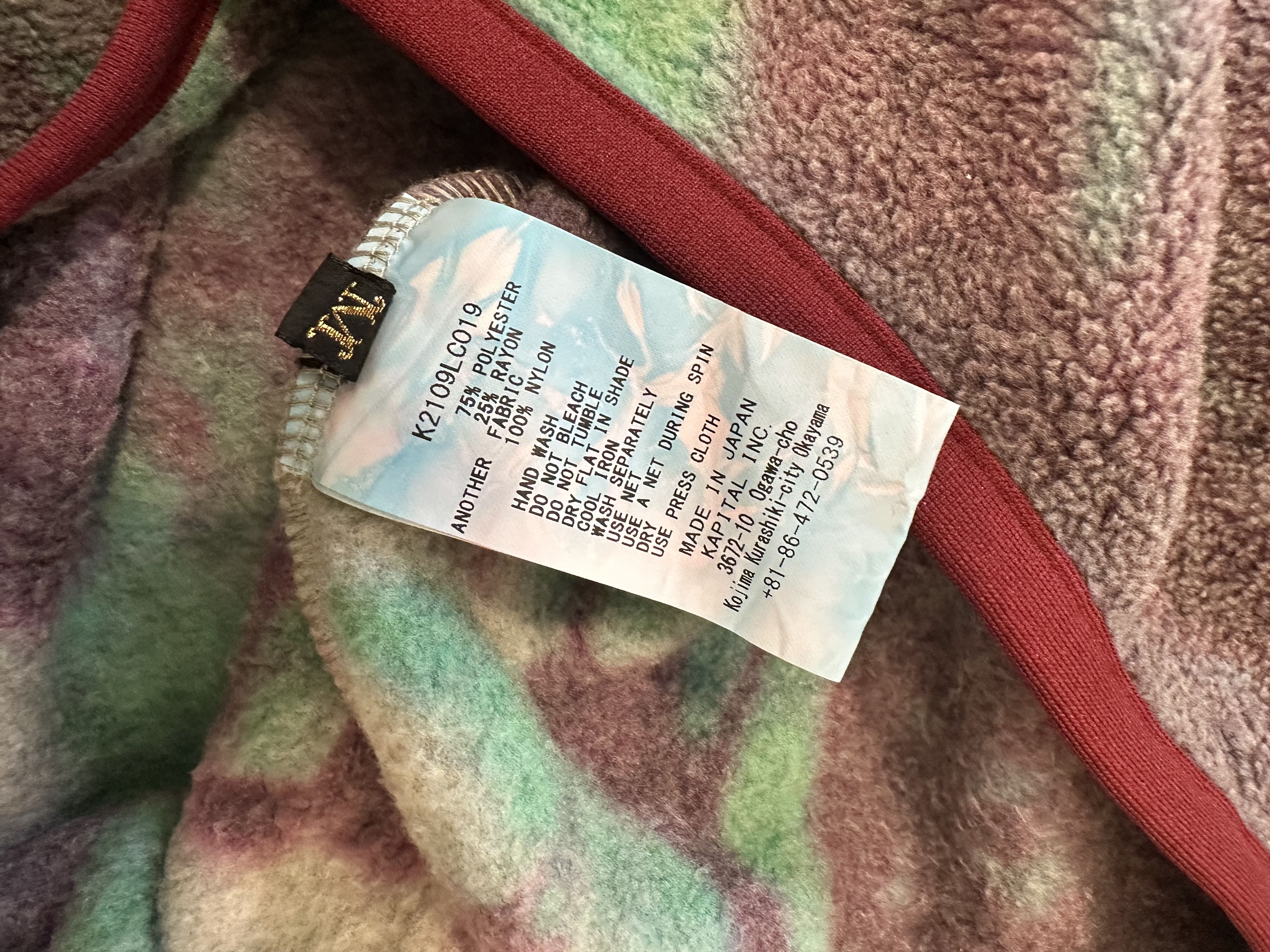 Kapital Reverse Fleece Ashbury Dyed Size US S / EU 44-46 / 1 - 4 Thumbnail