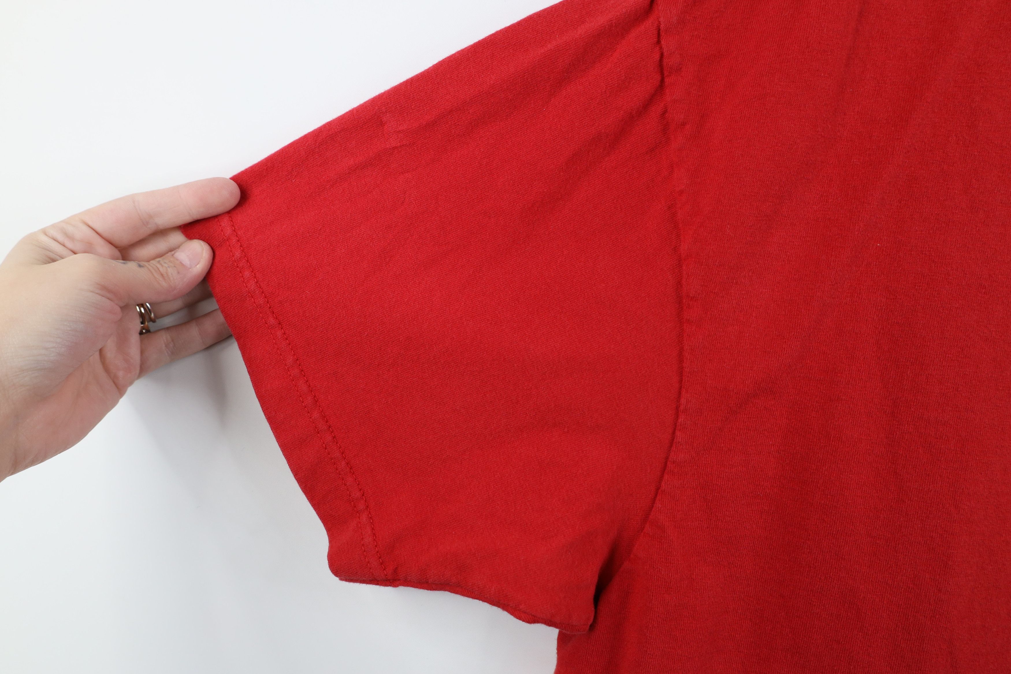 Tommy Hilfiger Vintage 90s Tommy Hilfiger Heavyweight T-Shirt Red Cotton Size US L / EU 52-54 / 3 - 7 Thumbnail