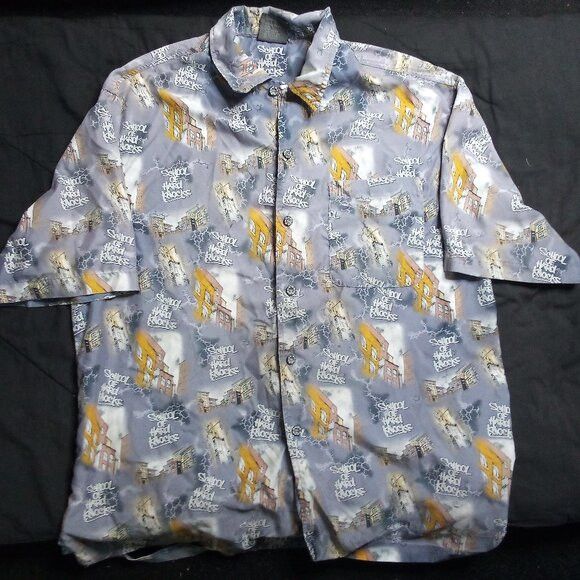 Vintage Vintage Y2K School Of Hard Knocks Button Shirt Size US XL / EU 56 / 4 - 2 Thumbnail