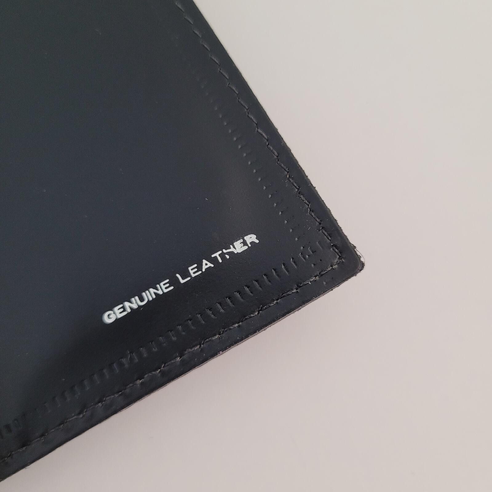 Other Genuine Leather Tri-Fold Wallet Black & Gray Marbled Finish Size ONE SIZE - 4 Thumbnail