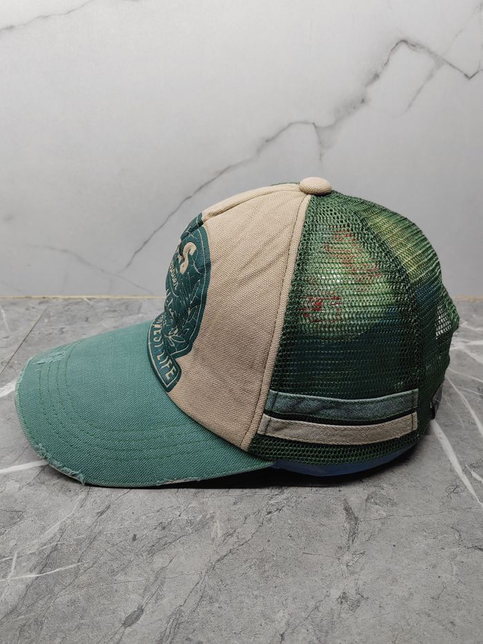 Vintage Vintage B&S Harvest Life Distressed Style Trucker Cap Hat Size ONE SIZE - 4 Thumbnail