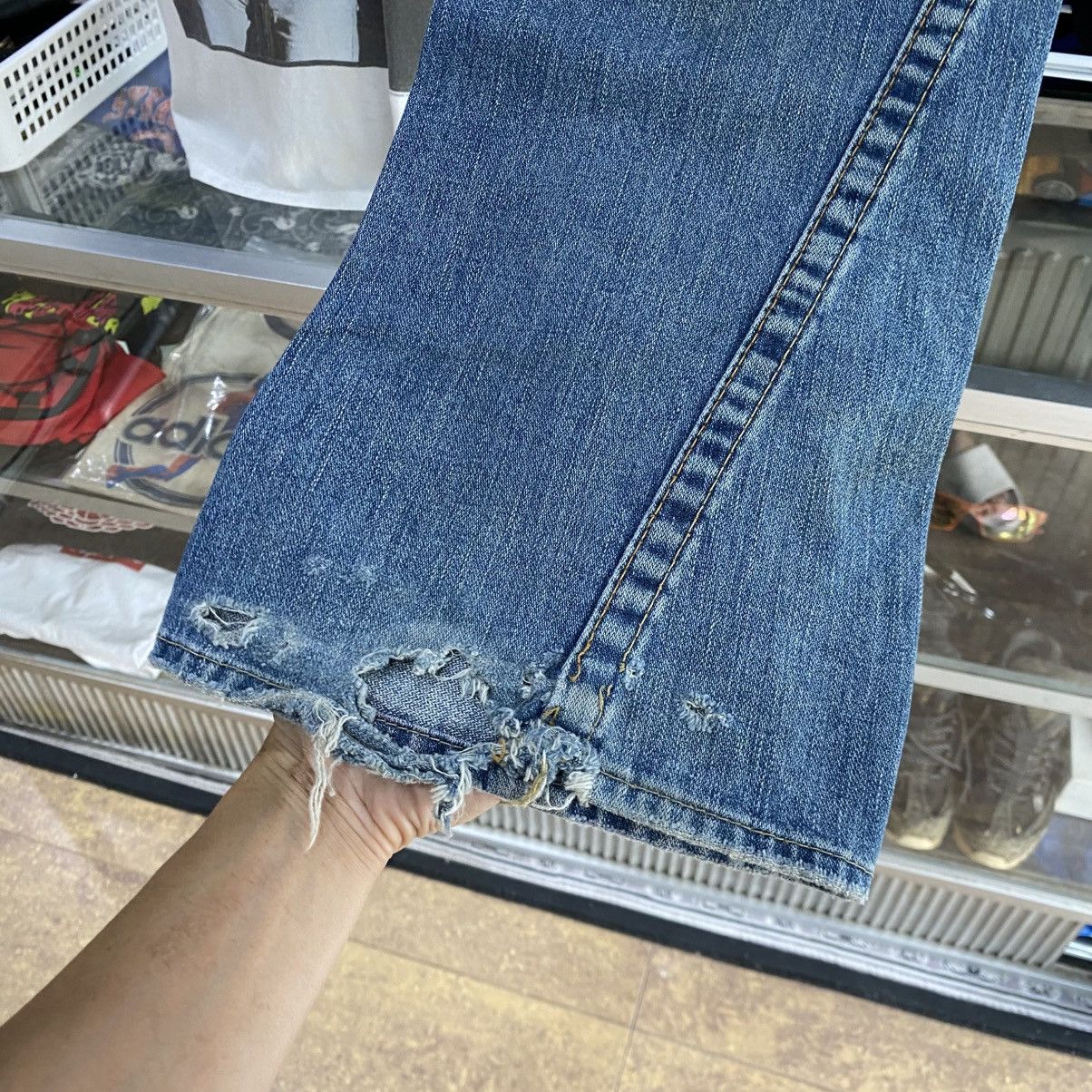 True Religion 2000s True Religion Joey Super Flared Jeans Size US 28 / EU 44 - 5 Thumbnail