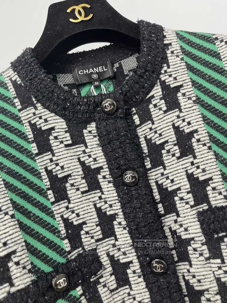 Chanel Chanel 24A thousand-bird checkered colour block jacket Size XS / US 0-2 / IT 36-38 - 3 Thumbnail