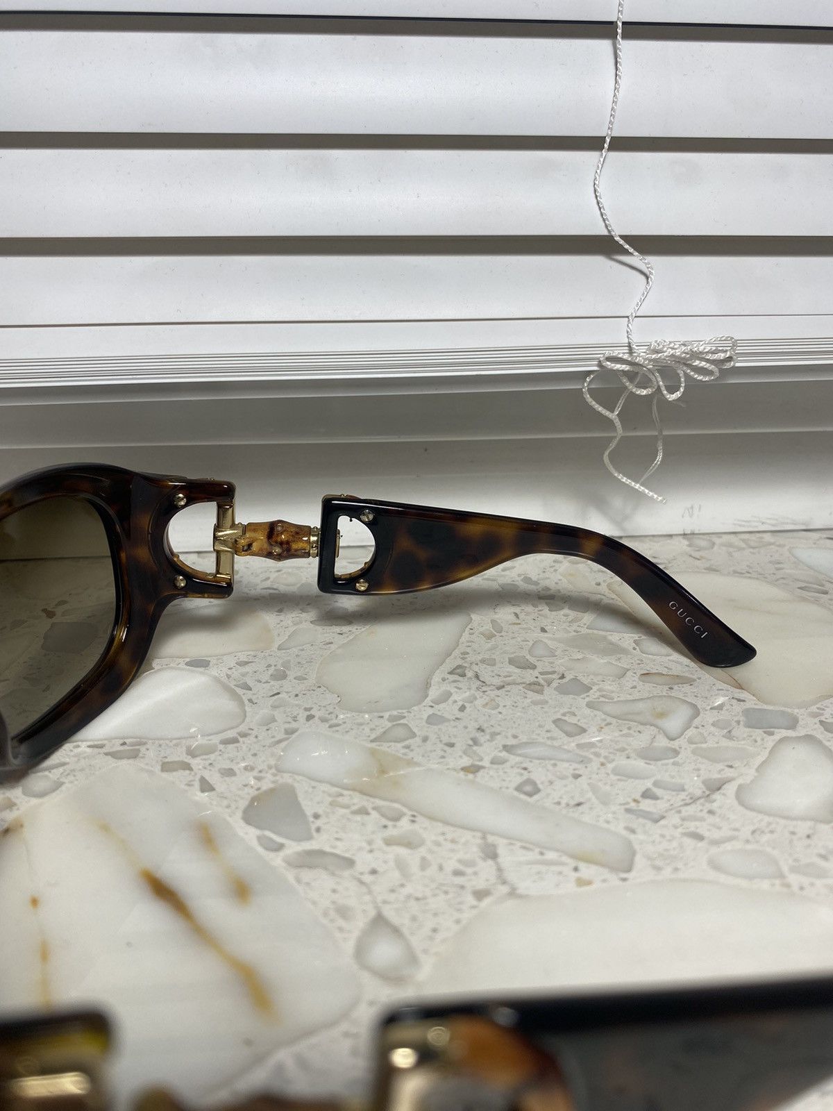 Gucci × Vintage Logo Bamboo Vintage Gucci Sunglasses Size ONE SIZE - 8 Thumbnail