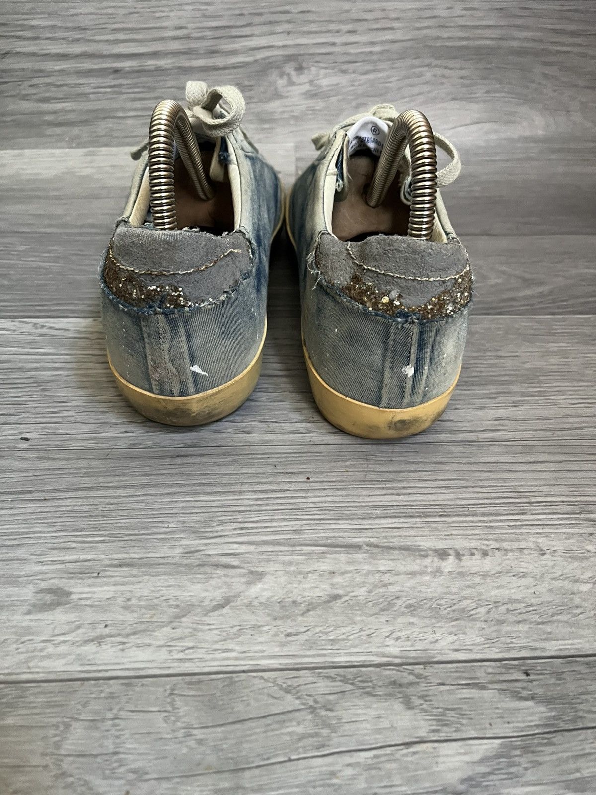 Golden Goose Golden goose superstar denim washed low top sneakers sz 37 Size US 7 / IT 37 - 4 Thumbnail