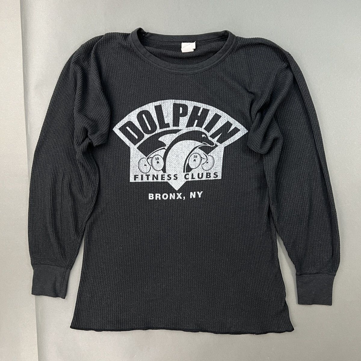 Vintage Vintage 1980s DOLPHIN Fitness Club Bronx NY Sweatshirt Size US XL / EU 56 / 4 - 2 Thumbnail