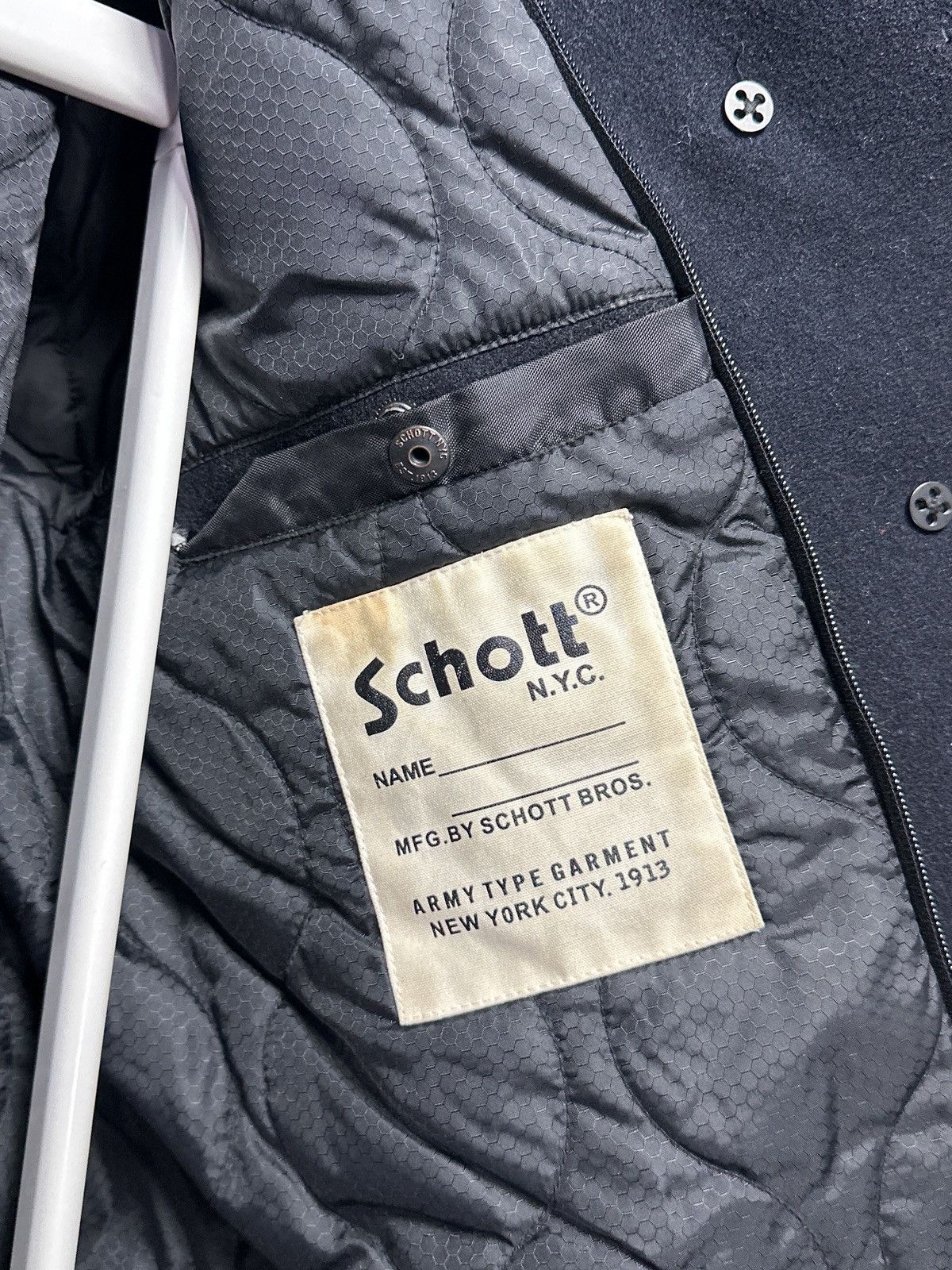 Schott Schott Army Type Garment Wool Pea Coat Size XL Size US XL / EU 56 / 4 - 7 Thumbnail