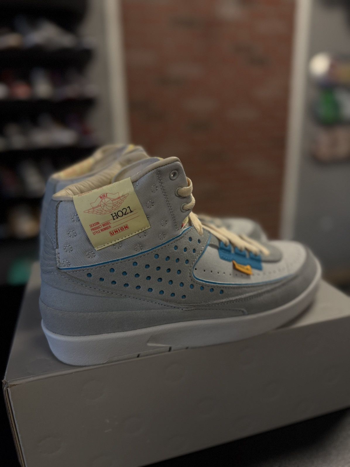 Jordan Brand × Nike Jordan 2 High Top Union Size 9 Blue Clean W Box Size US 9 / EU 42 - 2 Thumbnail