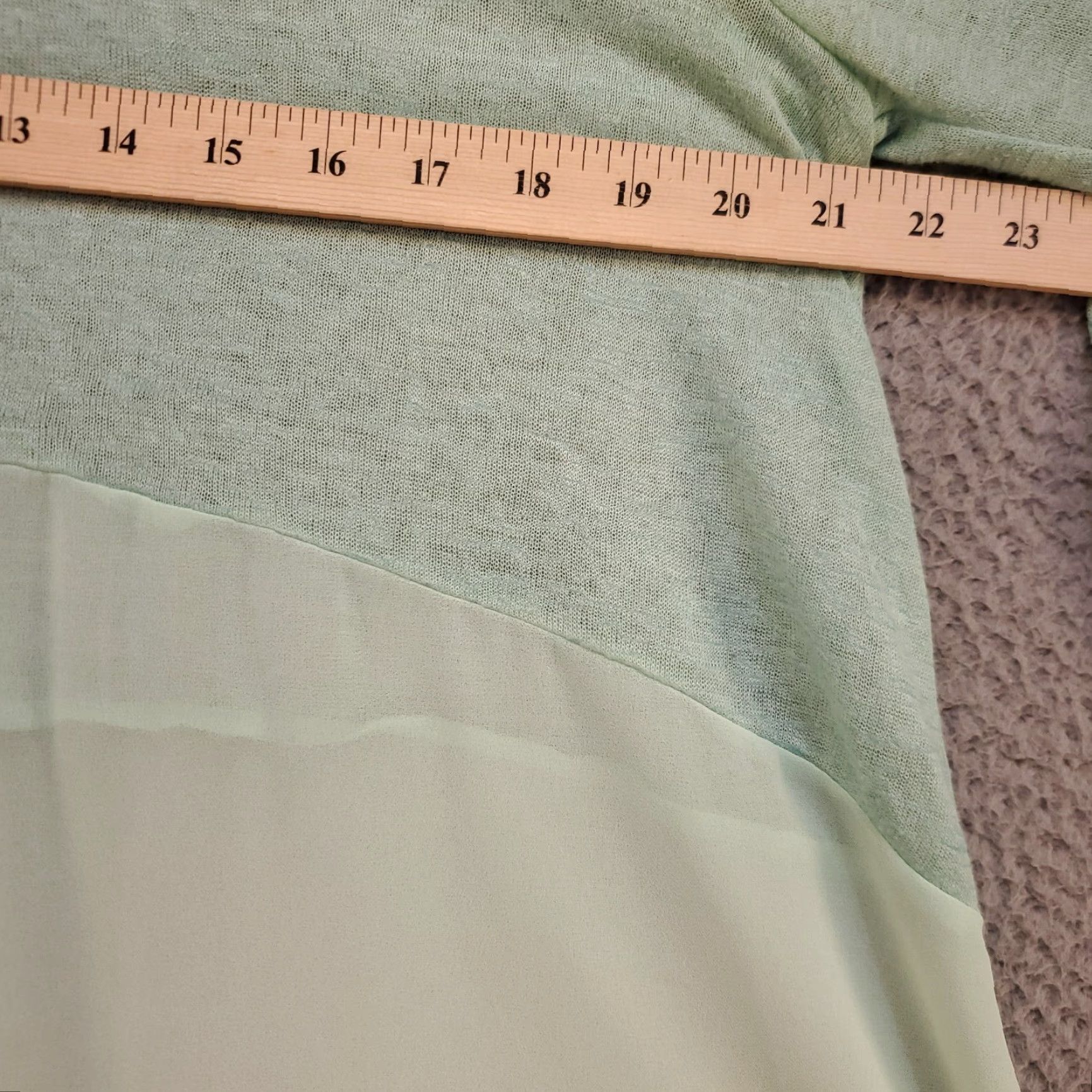 Vintage Womens Medium Top Tunic Blouse Umgee Green Long Sleeve Scoop Neck Pullover Lightweight Sheer Casual Bohemian Classic Size M / US 6-8 / IT 42-44 - 5 Thumbnail