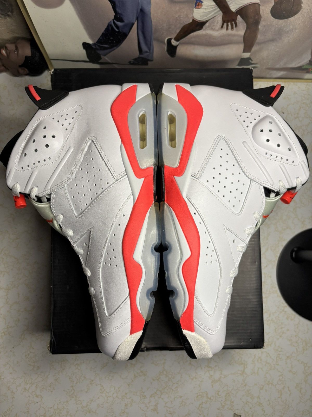 Jordan Brand Air Jordan 6 Retro 2014 when Infrared 2014 Size US 12 / EU 45 - 4 Thumbnail