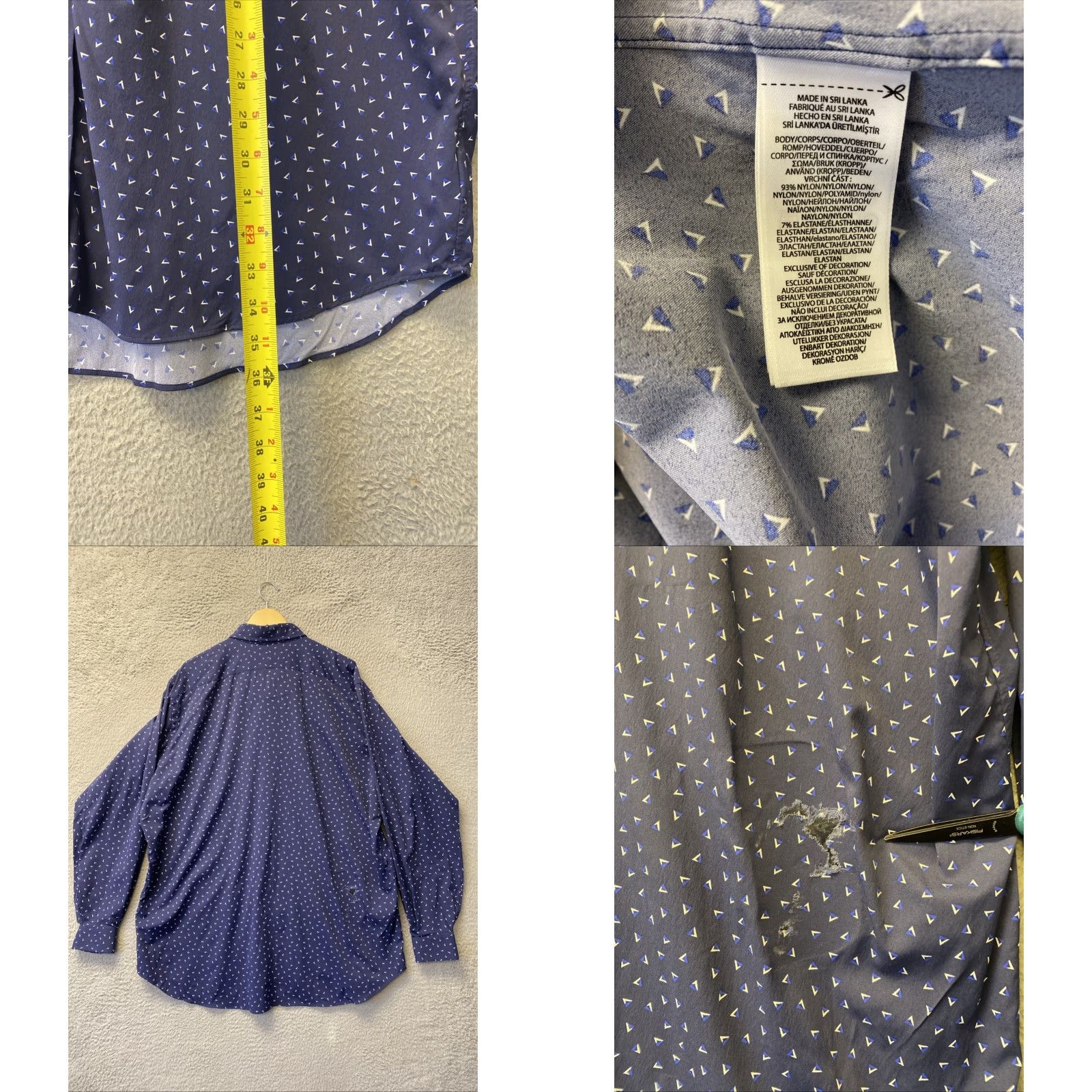 Ralph Lauren Ralph Lauren Golf Blue Performance Polo Shirt Mens XLT Button Down Collar Long Sleeve Size US XL / EU 56 / 4 - 8 Thumbnail