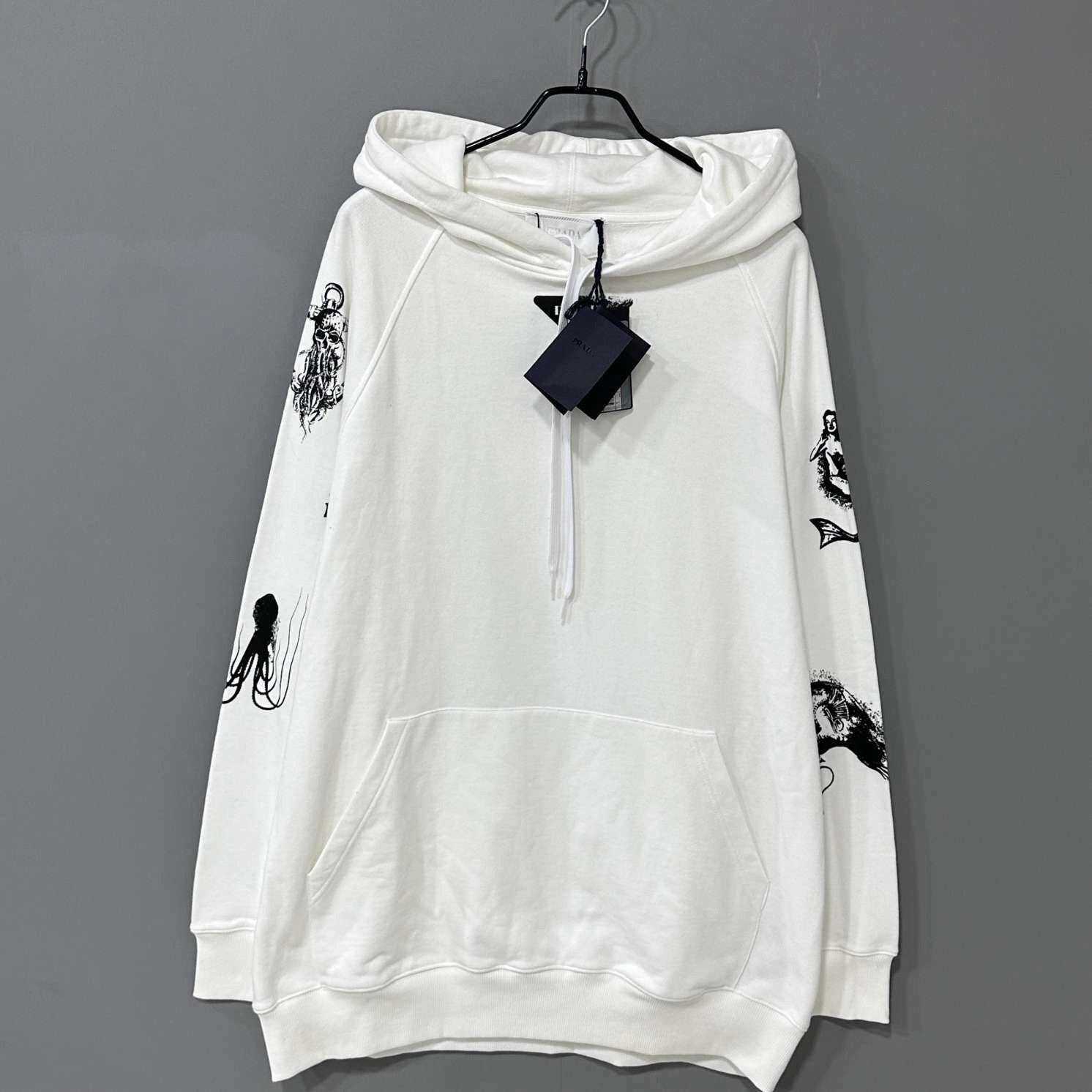 Prada Prada Retro Printed Hoodie l Men Size US L / EU 52-54 / 3 - 1 Thumbnail