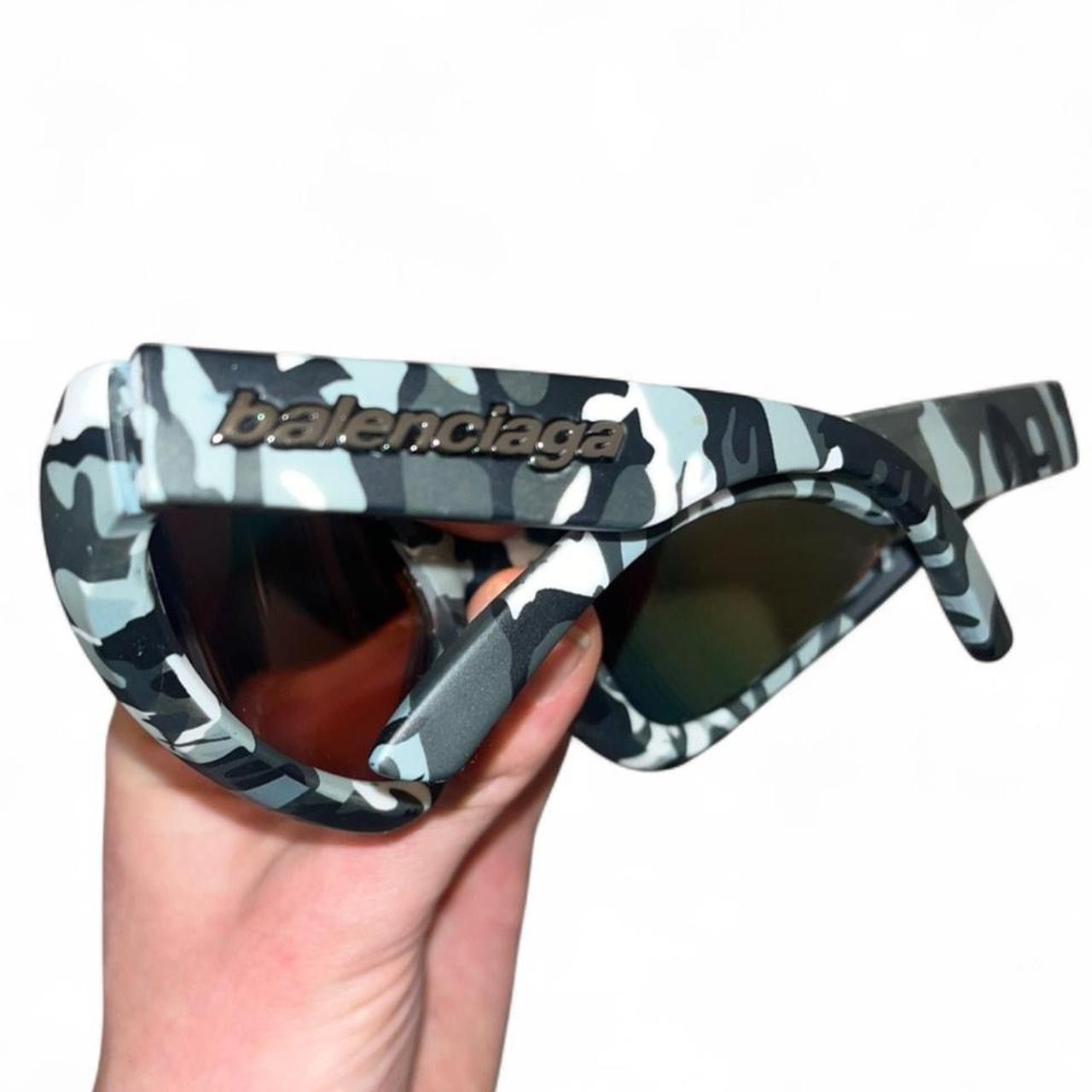 Balenciaga Snow Camo Xpander Sunglasses Size ONE SIZE - 3 Thumbnail