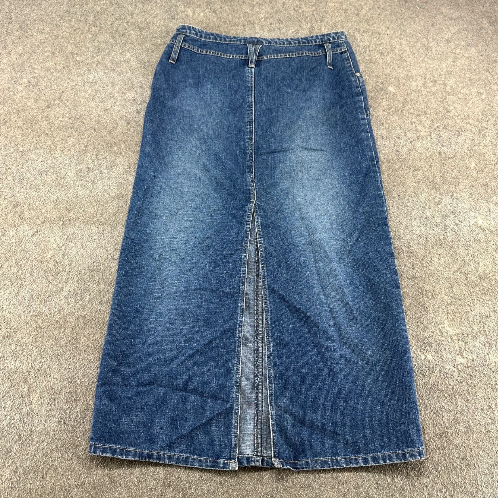 Vintage VINTAGE No Boundaries Skirt Womens 11 Blue Maxi Denim Long Dark Wash Pencil Y2K Womens Boys Girls Mens Size 32" / US 10 / IT 46 - 3 Thumbnail
