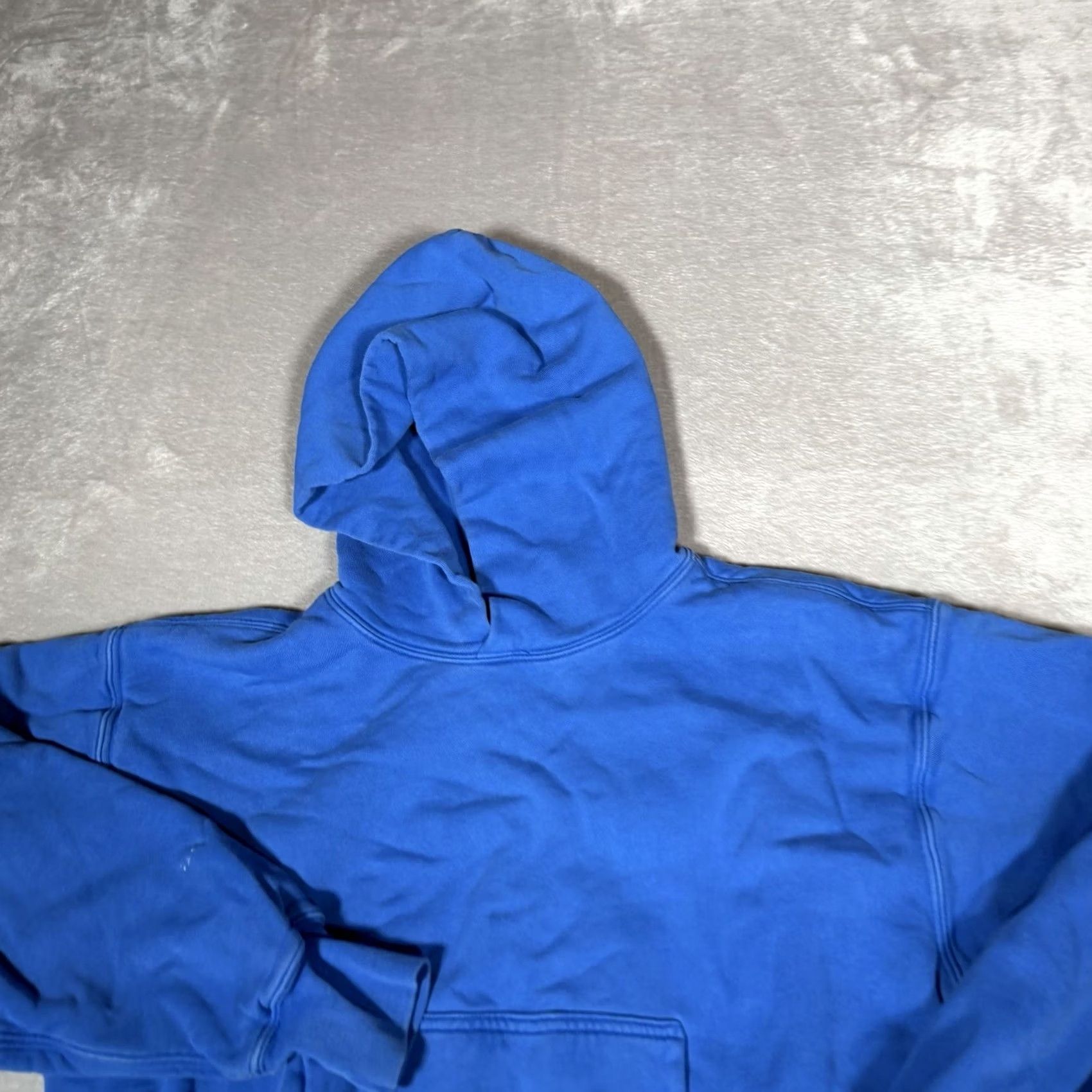 Gap VINTAGE Yeezy Gap Hoodie Mens Small Blue Unreleased Double Layer Boxy Sweatshirt Size US S / EU 44-46 / 1 - 5 Thumbnail