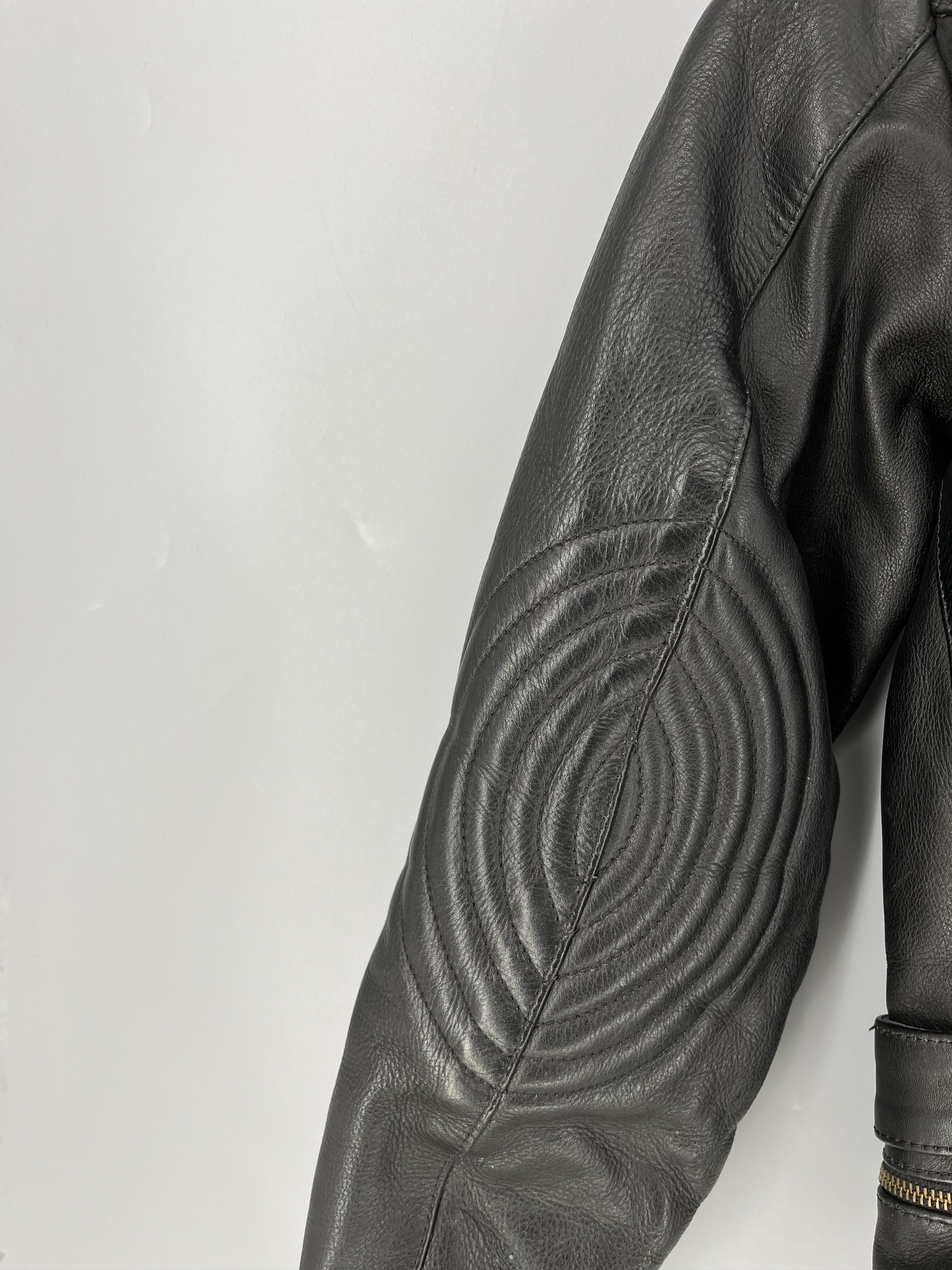 Leather Vintage Women’s Black Leather Biker Jacket Belted Moto Size XL / US 12-14 / IT 48-50 - 13 Thumbnail