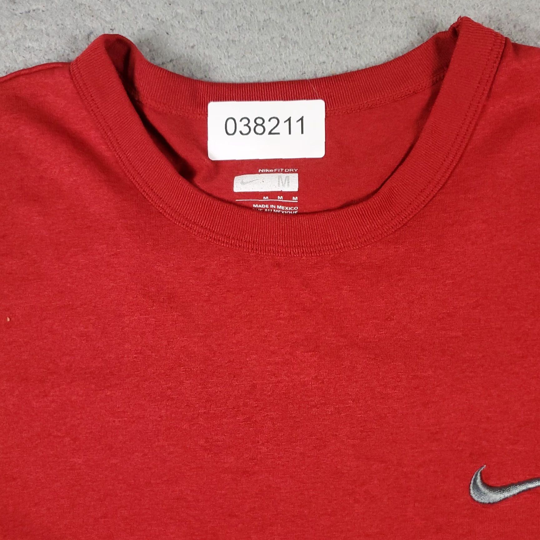 Nike Nike T Shirt Mens Size Medium Red Swoosh Casual Short Sleeve Adult Crew Neck Logo Cotton Blend Regular - Sports Modern Classic Mens Size US M / EU 48-50 / 2 - 3 Thumbnail