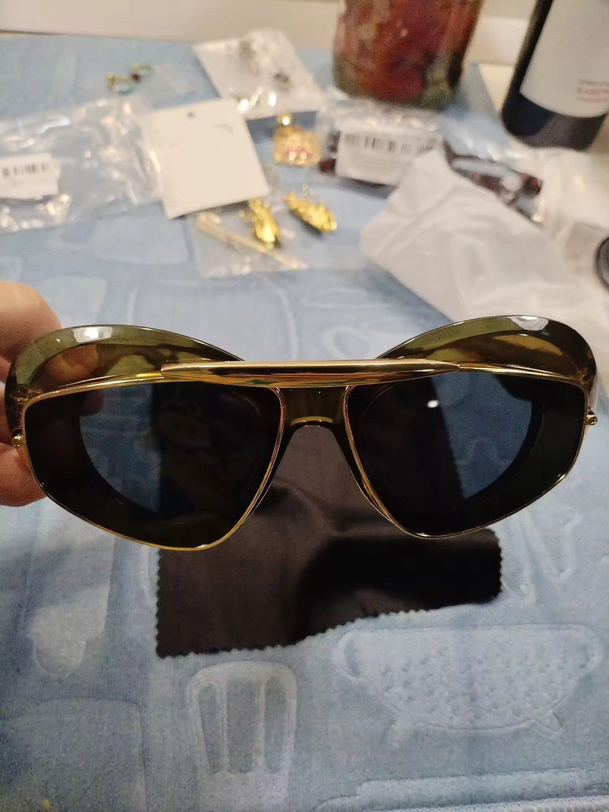 Electric Visual × Japanese Brand × Vintage Punk Oval Sunglasses 2000'S Women Size ONE SIZE - 8 Thumbnail