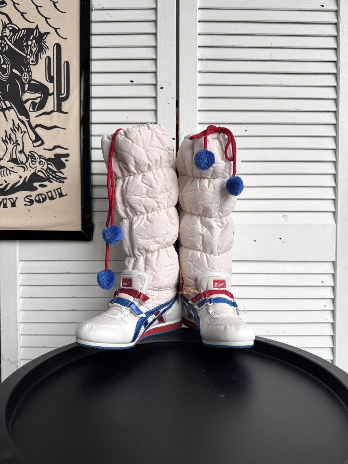 Asics Vintage ASICS Onitsuka Tiger Fur Snow Ski Boots High Y2K Size US 4 / IT 34 - 9 Thumbnail