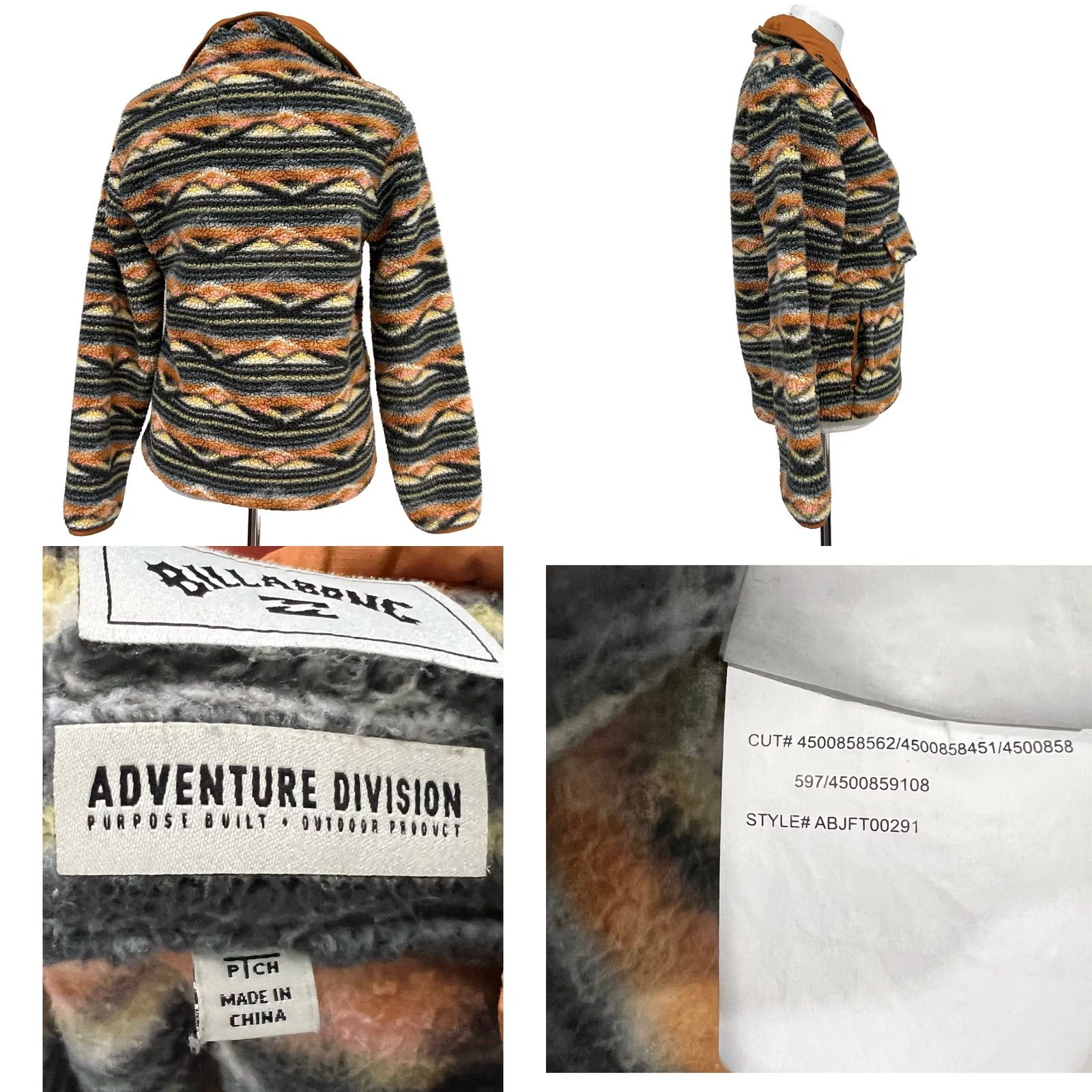 Billabong Billabong A/Div Switchback Sherpa Pullover Aztec 1/4 Snap Mock Neck Sz S Multicolor Fleece Sweatshirt Women Pullover Size S / US 4 / IT 40 - 9 Thumbnail