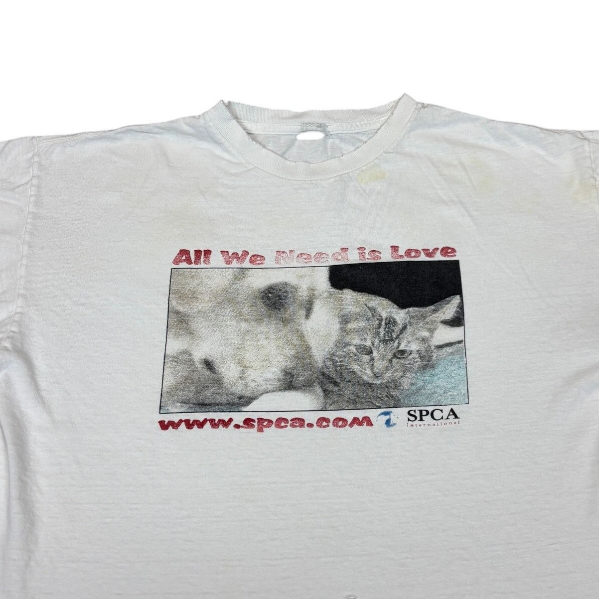 Vintage Vintage Humane Society Cat Dog T Shirt Women's Large Faded Size L / US 10 / IT 46 - 1 Thumbnail