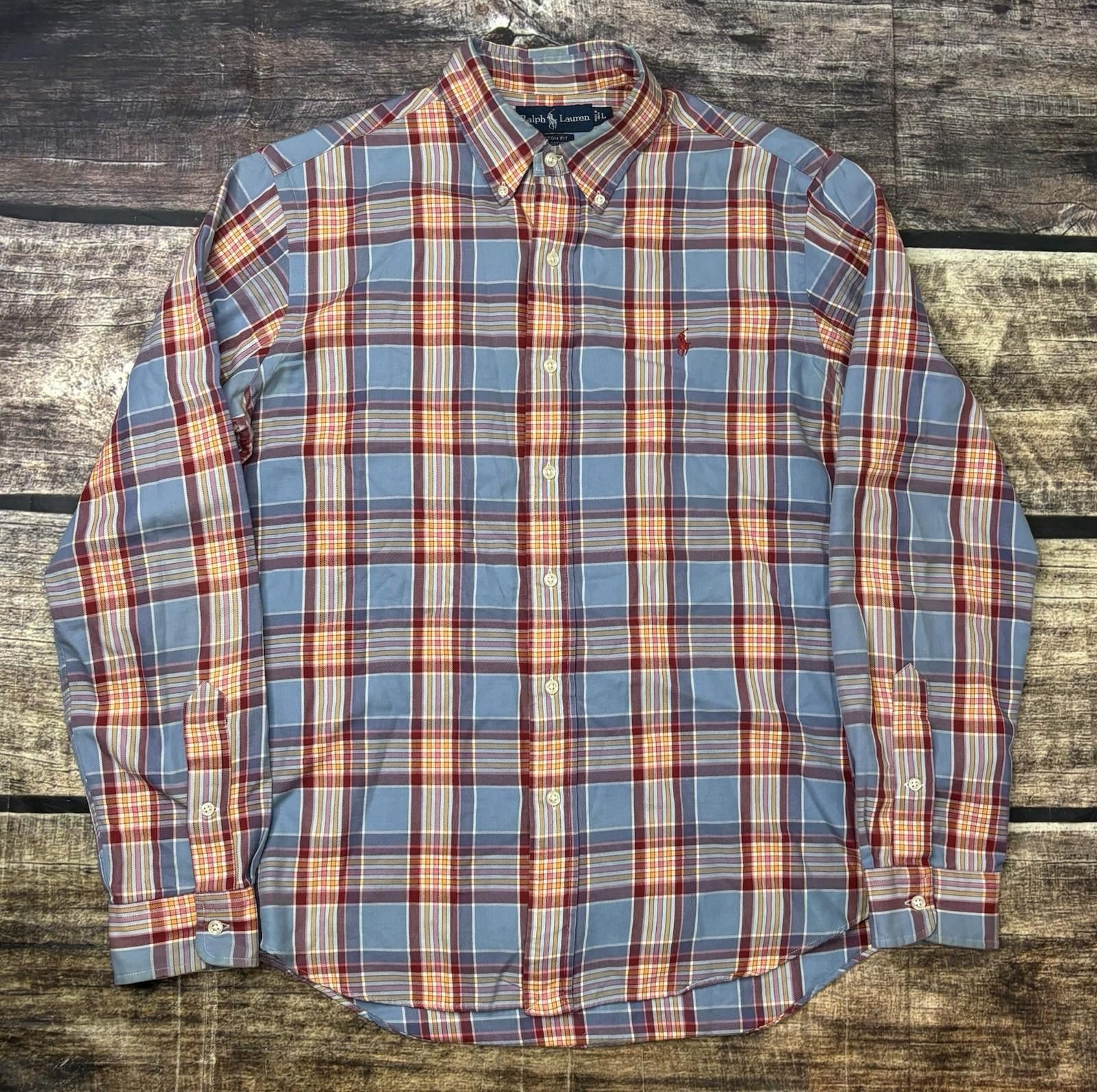 Polo Ralph Lauren VTG Polo Ralph Lauren Shirt Mens Large Long Sleeve Orange Size US L / EU 52-54 / 3 - 1 Thumbnail