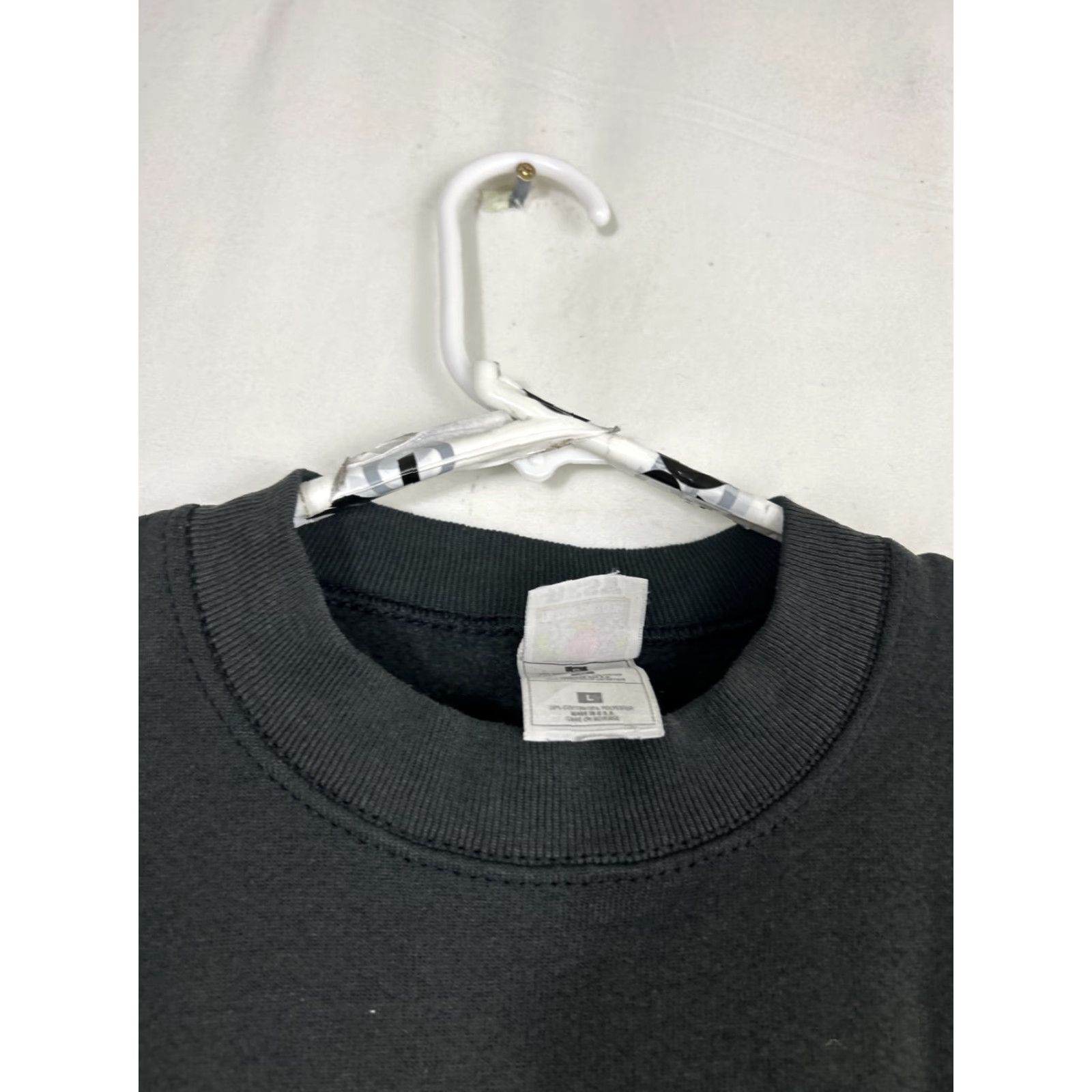 Fruit Of The Loom VINTAGE Fruit of the Loom Sweater Men L Crew Neck Pullover Cotton Black Dusty/Biloxi Size US L / EU 52-54 / 3 - 6 Thumbnail
