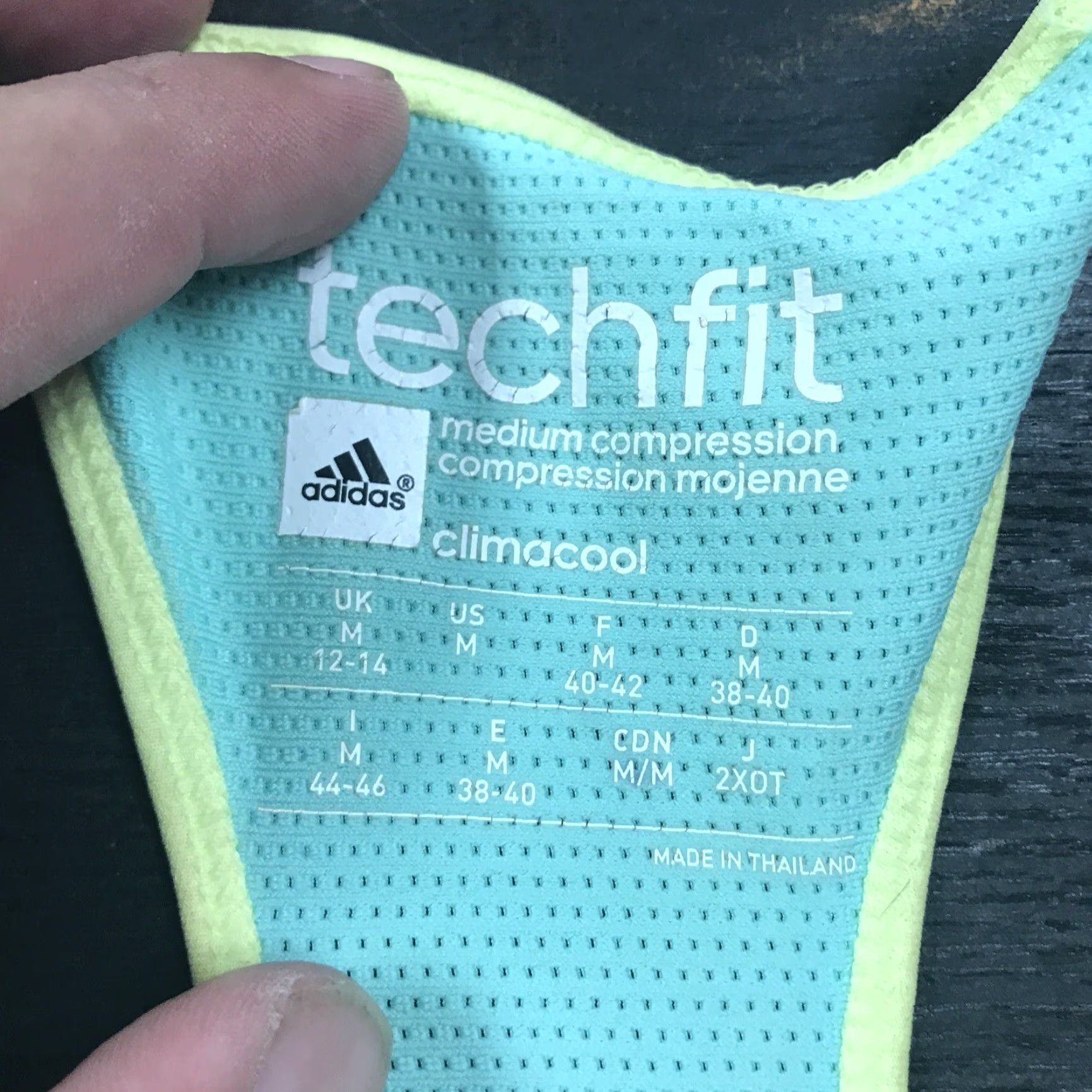 Adidas Adidas Sports Bra Womens Medium Techfit Yellow Size ONE SIZE - 2 Thumbnail
