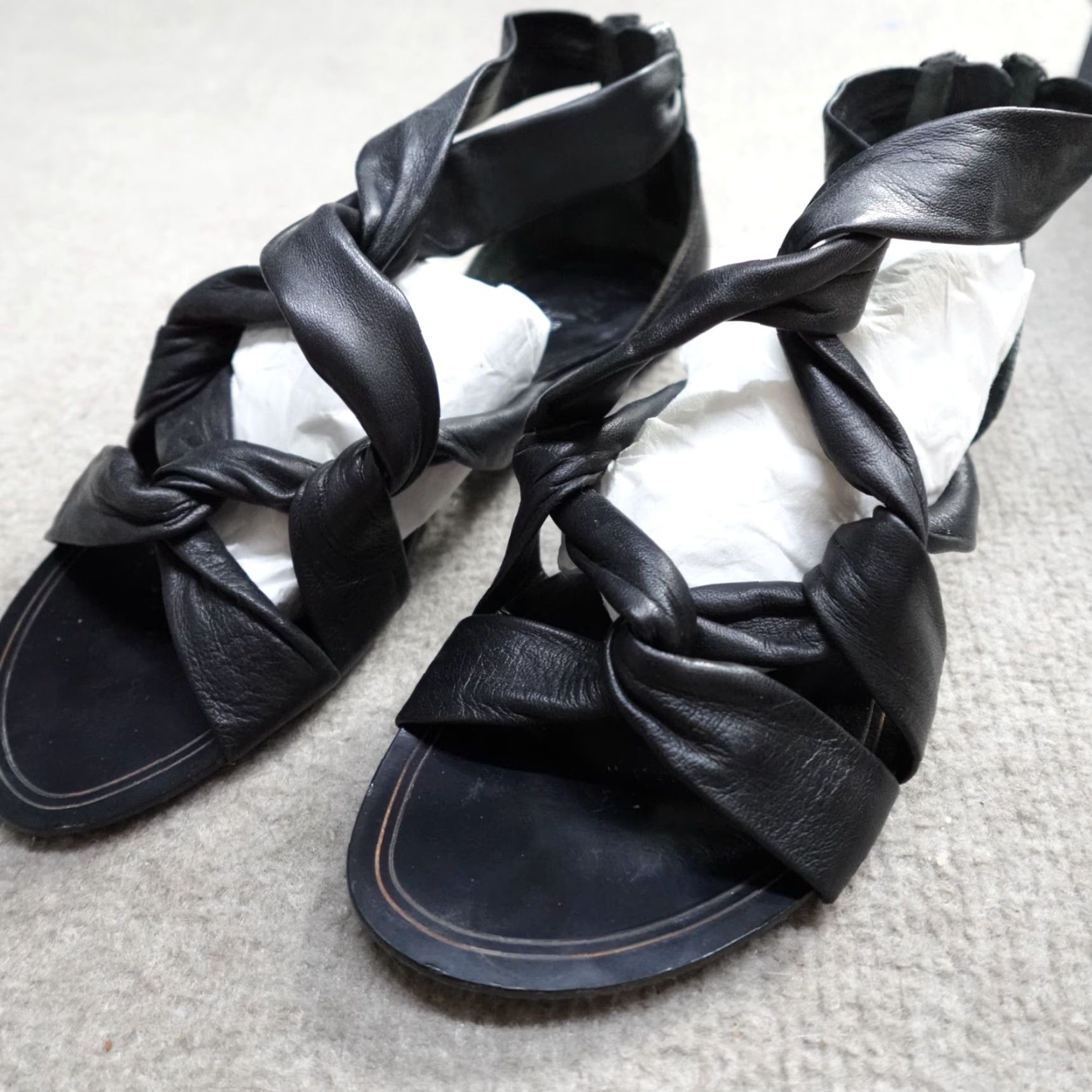 Cole Haan Cole Haan Maria Sharapova Womens Sandals 7.5 Black Leather Jasmine Size US 5 / IT 35 - 2 Thumbnail