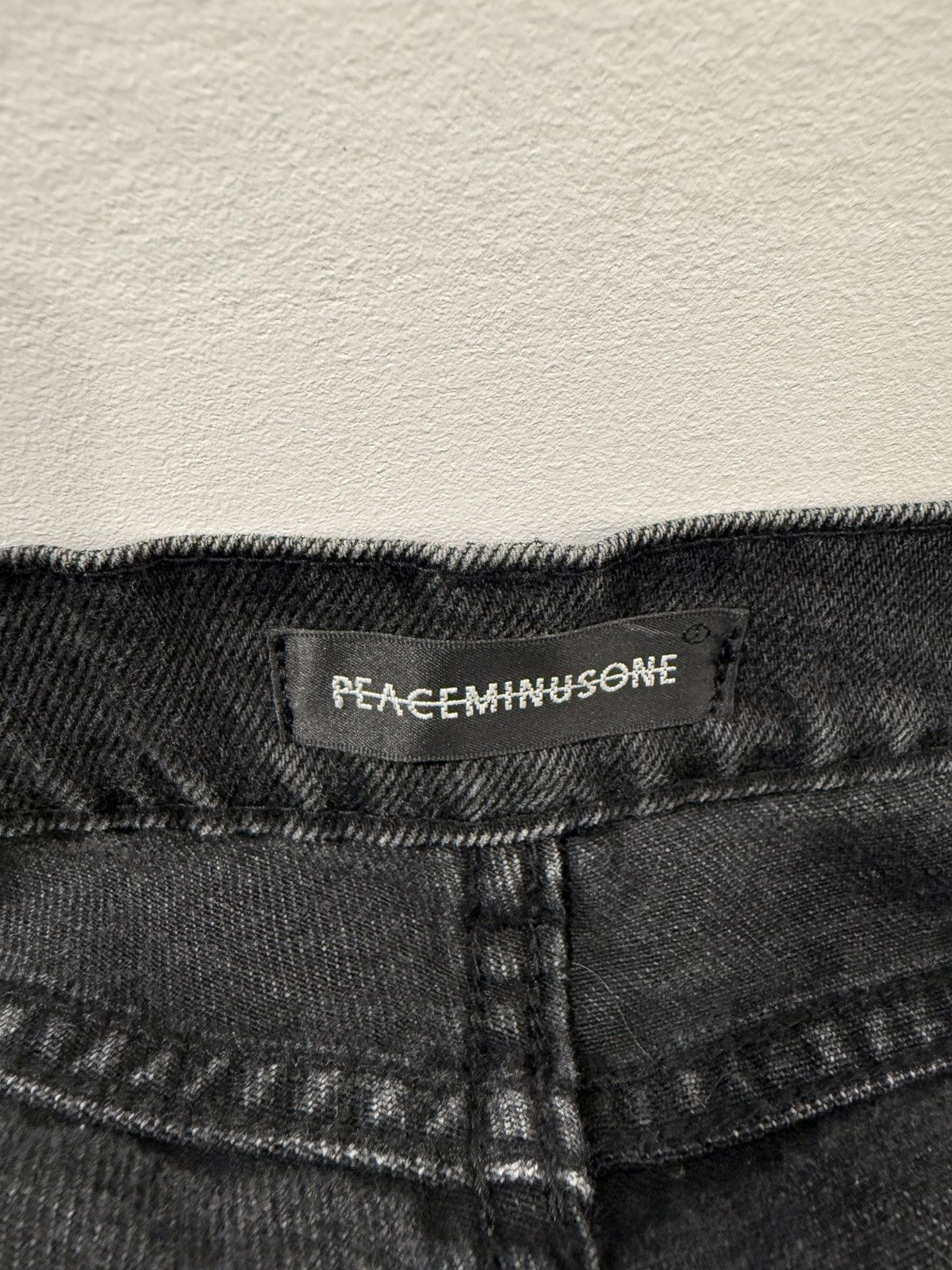 peaceminusone PEACEMINUSONE Daisy Embroidered Black Flared Denim Jeans Size US 30 / EU 46 - 5 Thumbnail