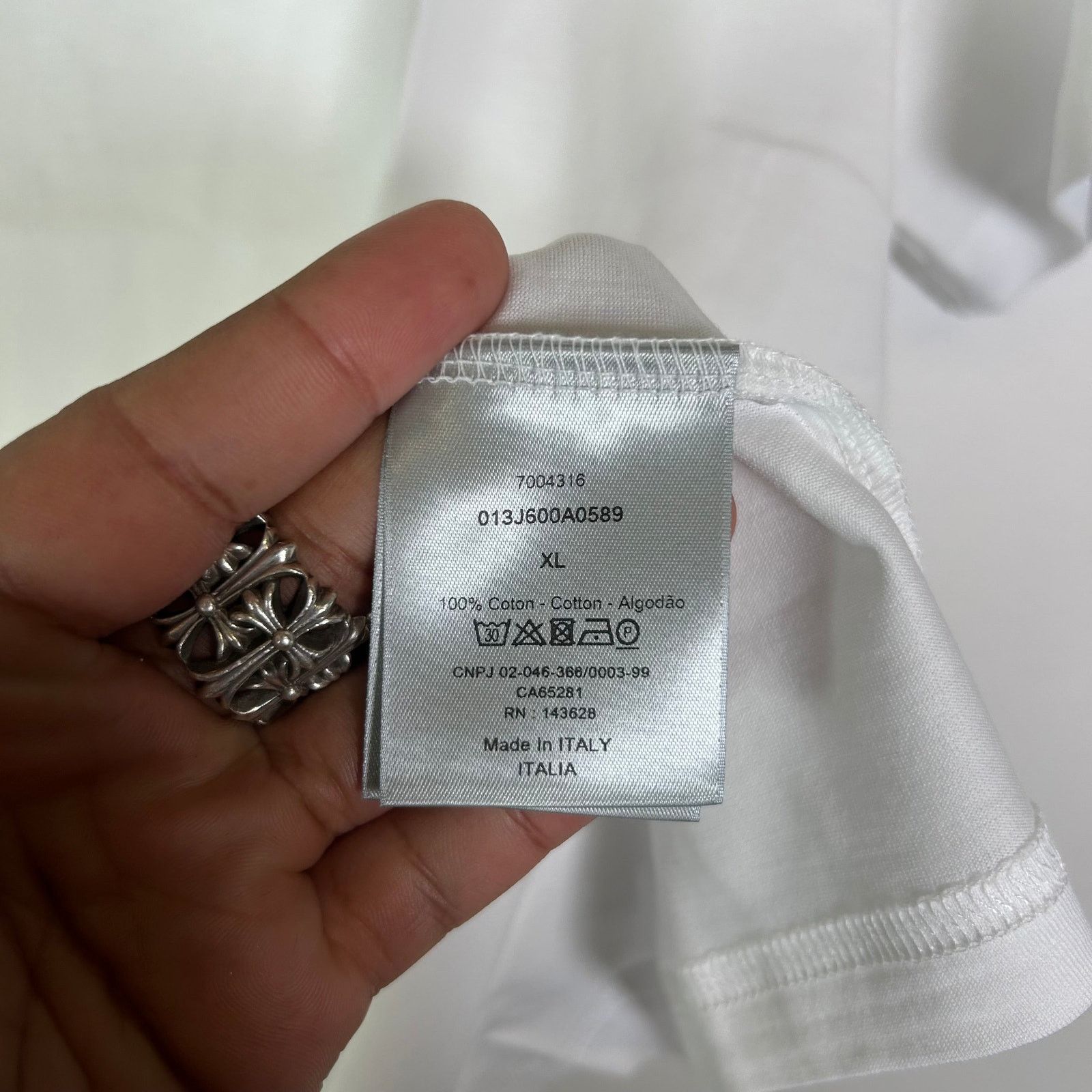 Dior Dior White CD Icon Logo T-Shirt Size US XL / EU 56 / 4 - 4 Thumbnail