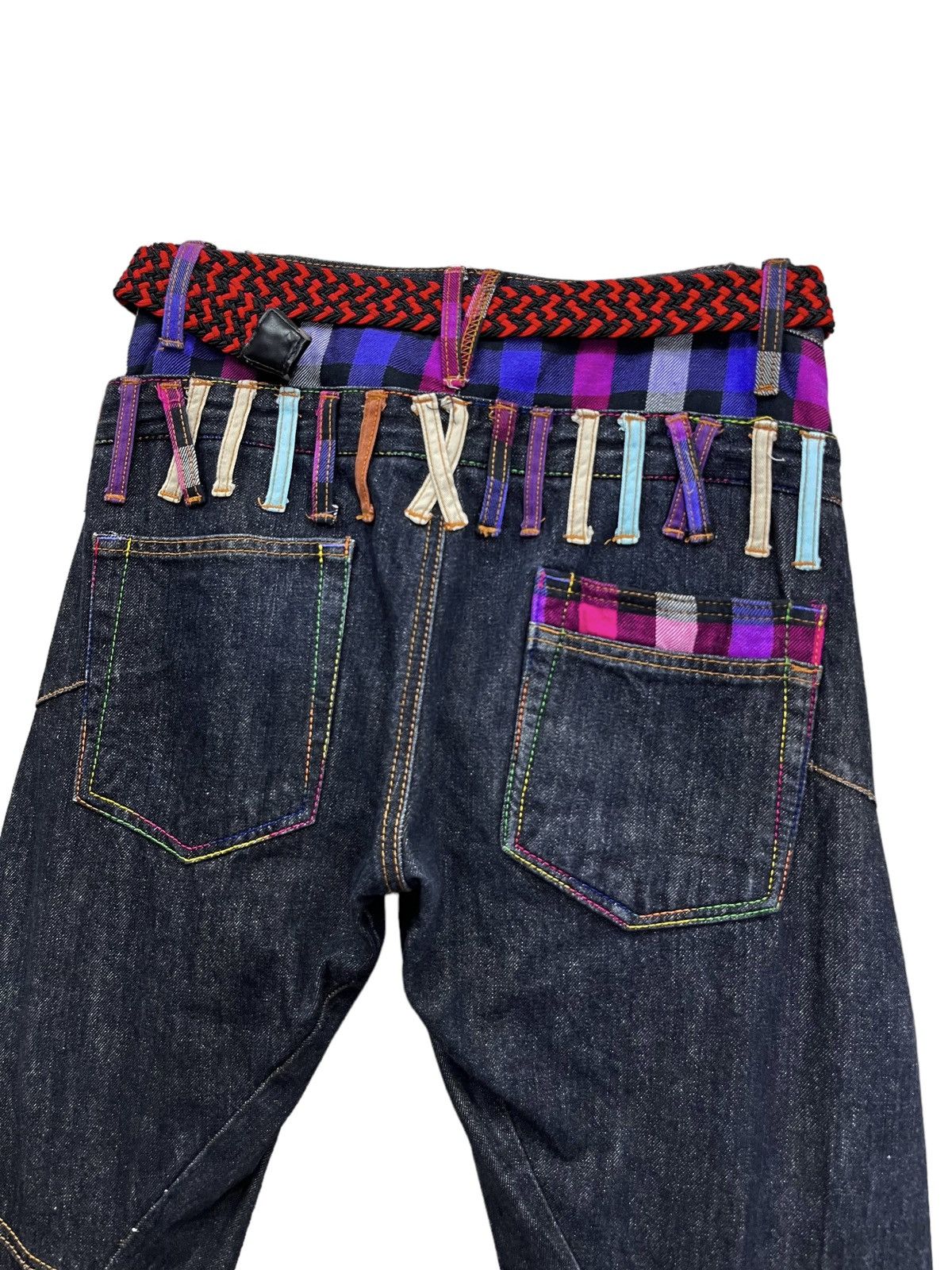 Punk and Yo FYE🔥PUNK UNION JACK Double Waist Bondage Zipper Twisted Leg Size US 30 / EU 46 - 9 Thumbnail