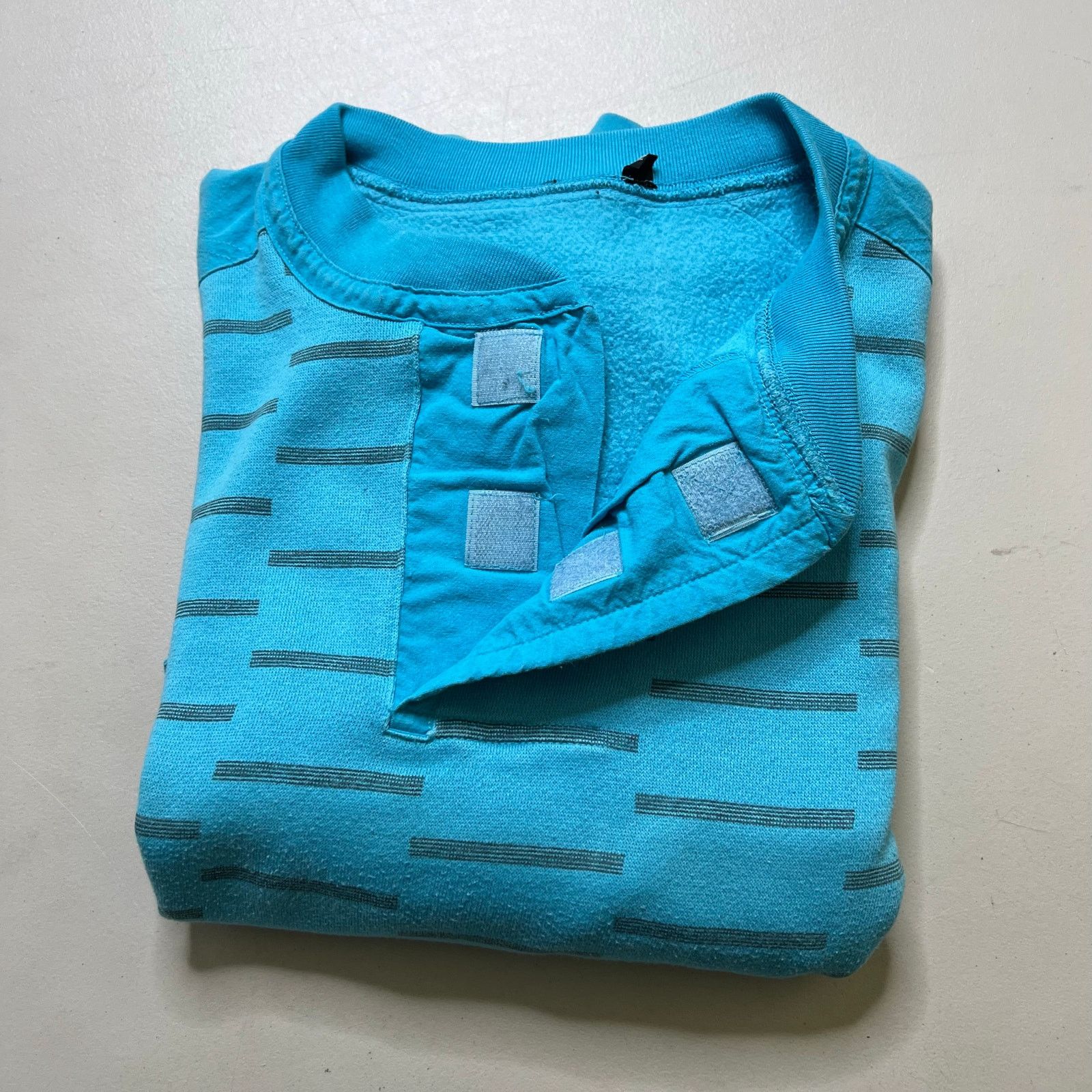 Vintage Vintage Blue Patterned Henley Sweatshirt Velcro Neck Men’s L Size US L / EU 52-54 / 3 - 2 Thumbnail