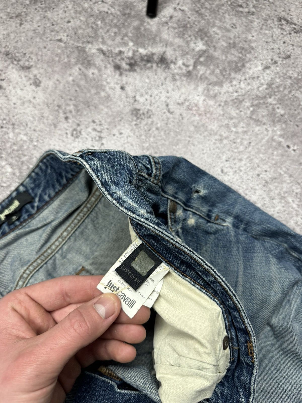 Just Cavalli 00ʼs Roberto Just Cavalli Y2K Boot Cut Baggy Jeans Pants Size US 40 / EU 56 - 15 Thumbnail