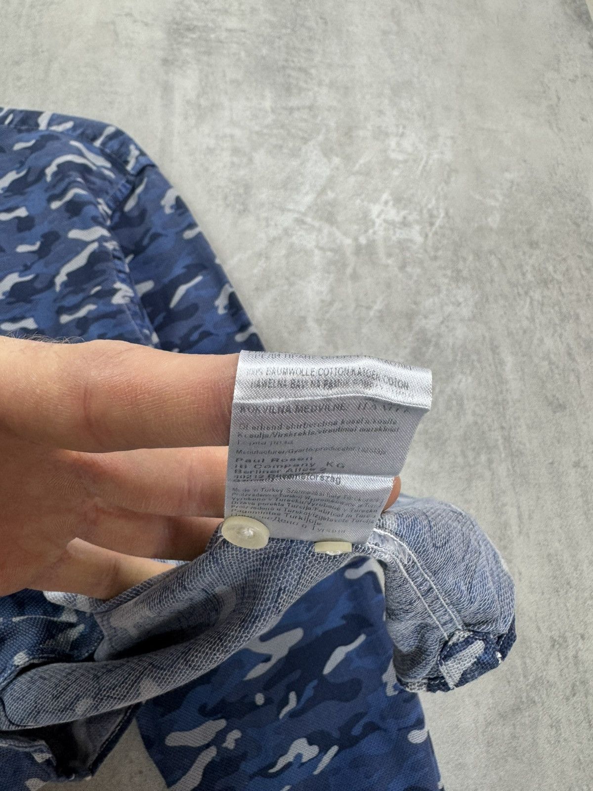 Japanese Brand × Paulrose Paul Rosen Shirt long sleeve Camouflage Military Army Blue Size US L / EU 52-54 / 3 - 7 Thumbnail