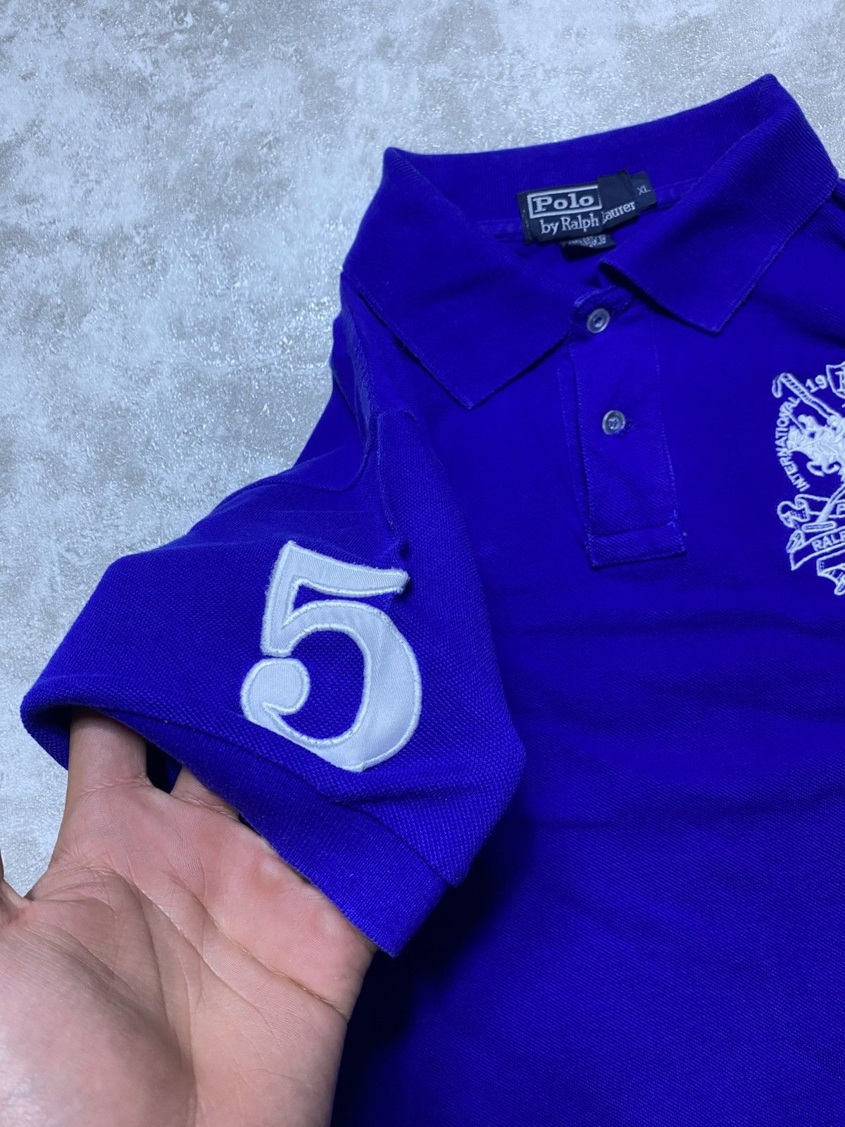 Polo Ralph Lauren Polo Ralph Lauren Vintage Triple Pony Blue Polo Shirt L Size US L / EU 52-54 / 3 - 4 Thumbnail