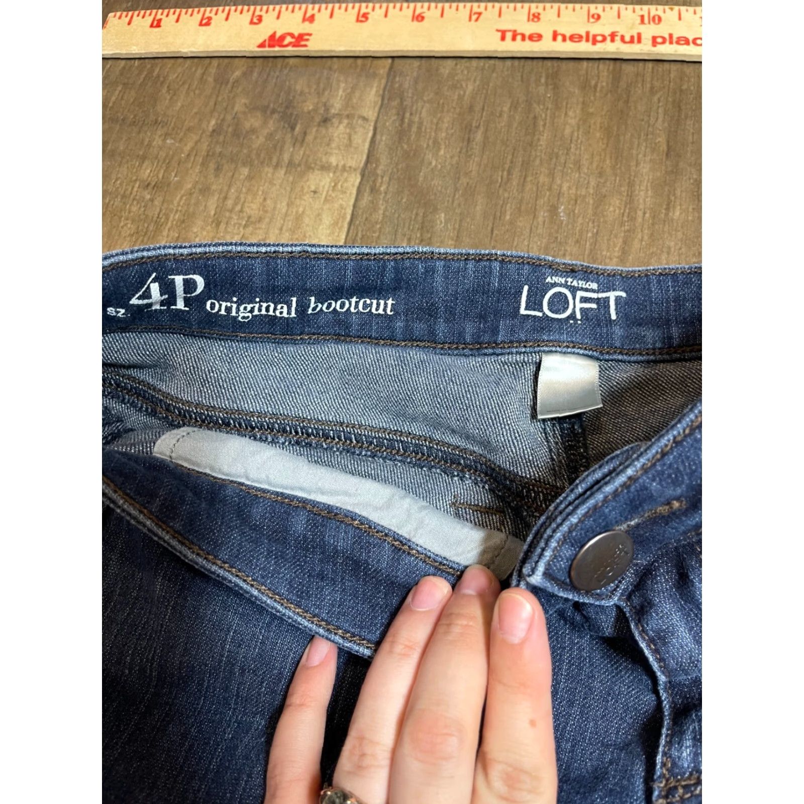 Loft Loft Jeans Pants Womens Size 4 P Original Bootcut Dark Wash Denim Jeans Bootcut Women Regular Size 4 Blue Pant Size 27" / US 4 / IT 40 - 3 Thumbnail