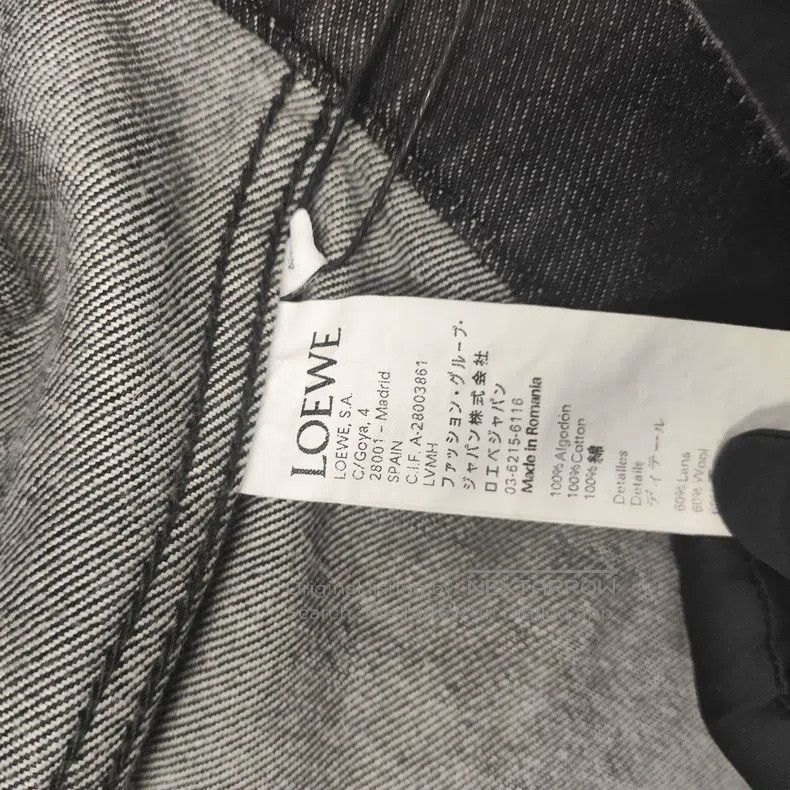 Loewe Loewe Leather patch LOGO denim jacket black Size M / US 6-8 / IT 42-44 - 4 Thumbnail
