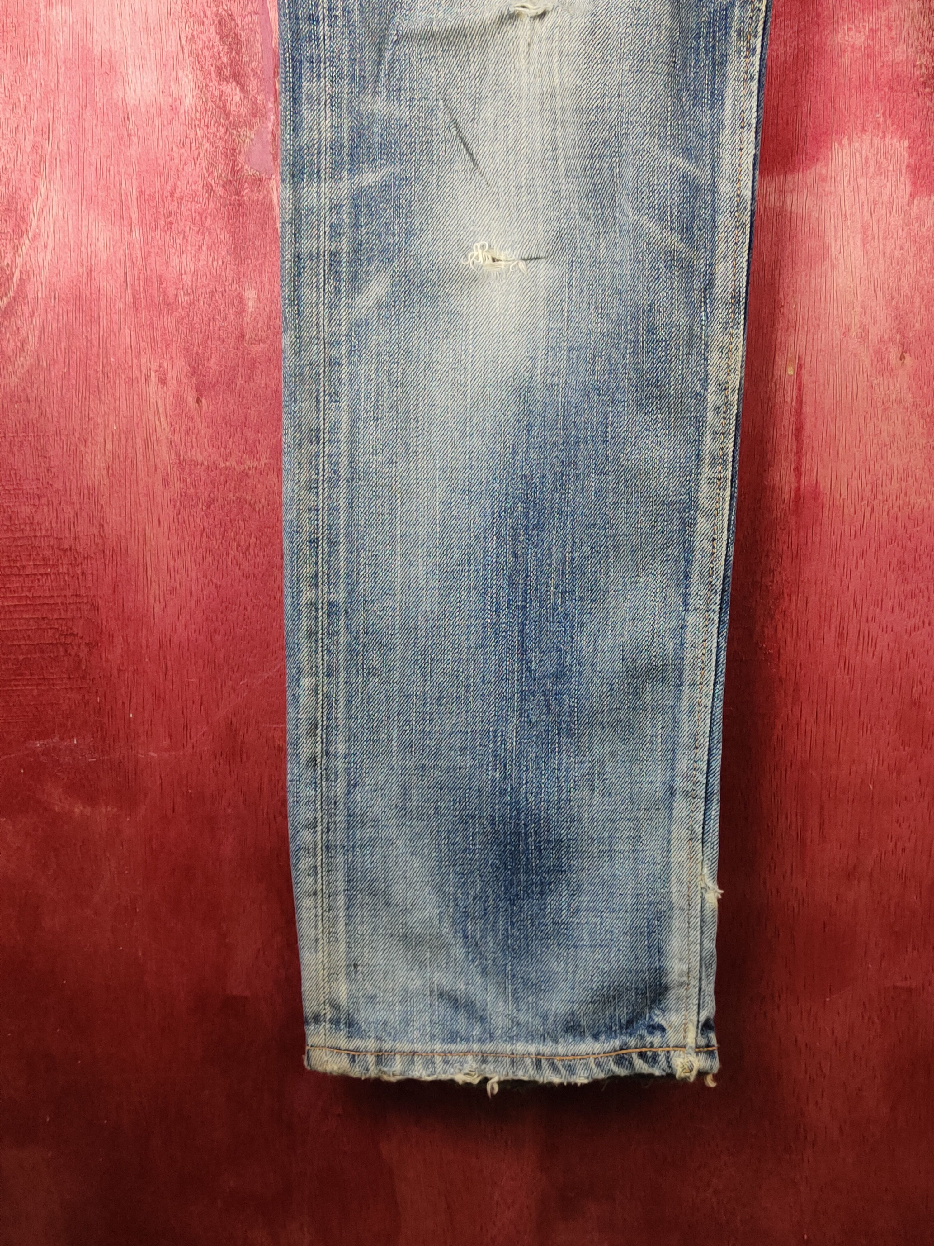 Edwin Edwin Blue Faded Distressed Ripped Jeans #S2333 Size US 28 / EU 44 - 4 Thumbnail