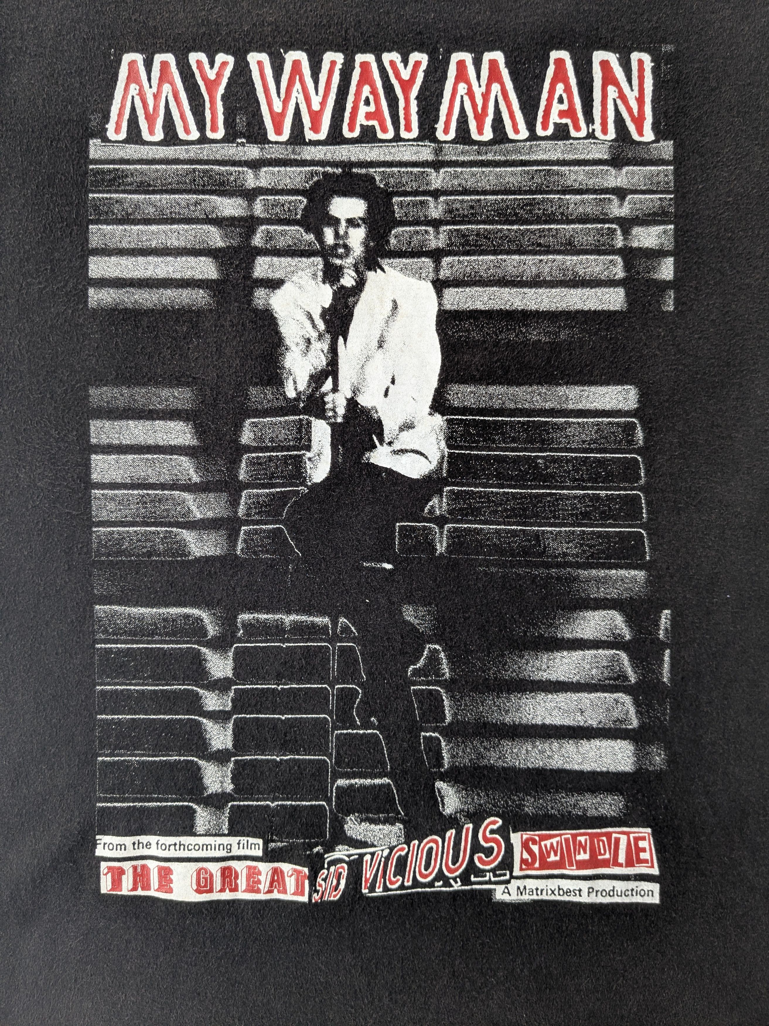 Band Tees Vintage 80s Sid Vicious Sex Pistol My Way Man Size US M / EU 48-50 / 2 - 2 Thumbnail