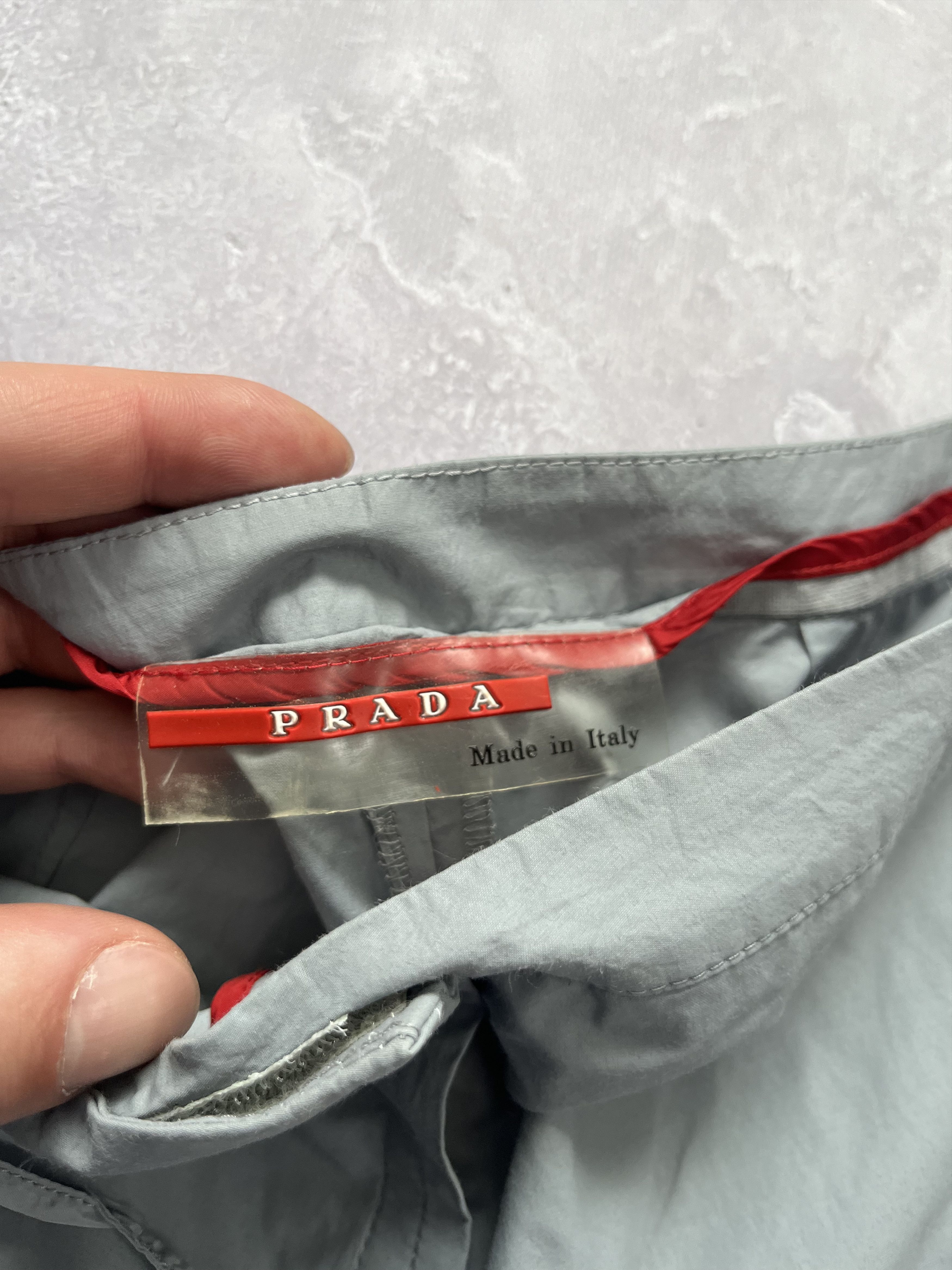Prada Prada Lightweight Pants Cotton Nylon Gray Red Tab Size 28" / US 6 / IT 42 - 7 Thumbnail